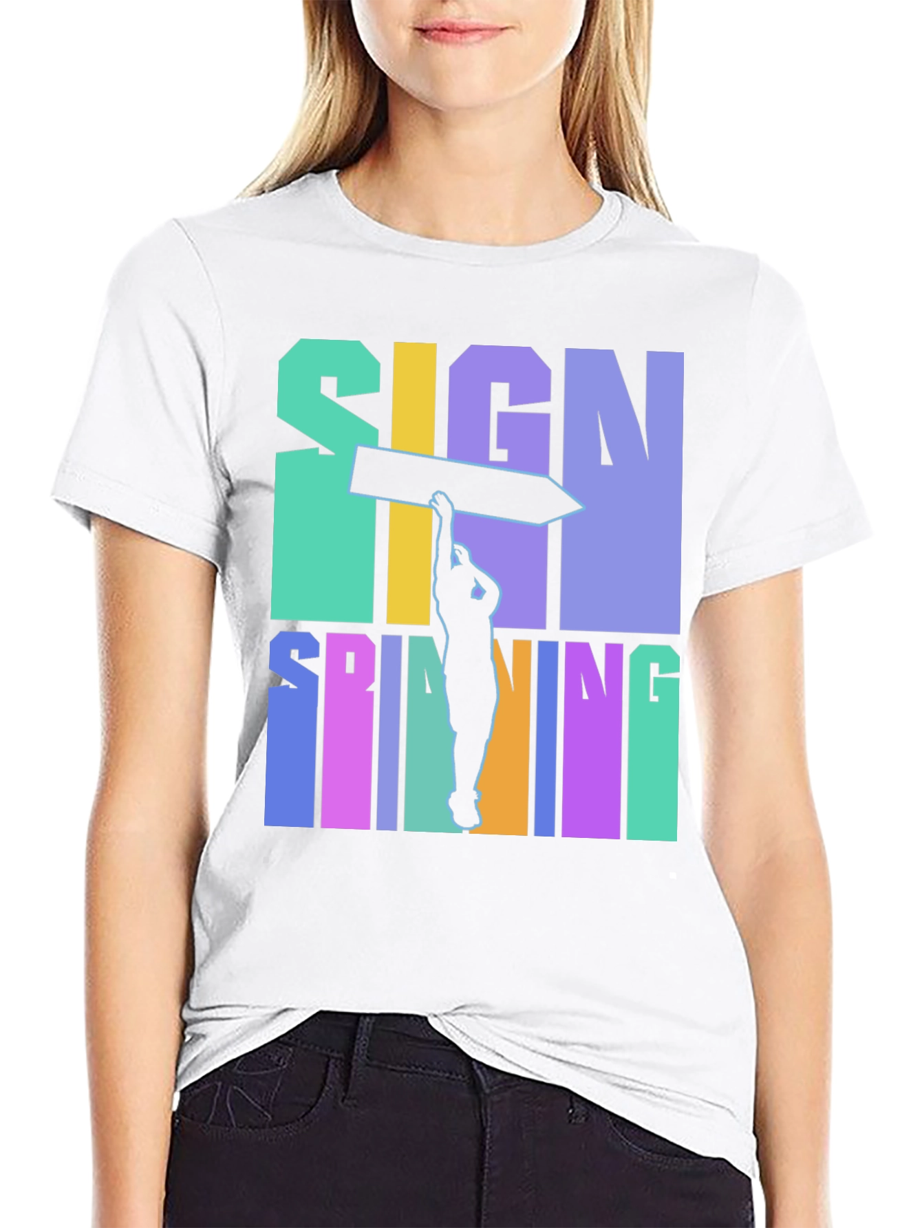 Sign Spinning Graphic Tee - Cool & Unique Design