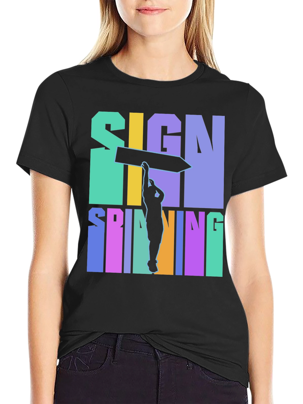 Sign Spinning Graphic Tee - Cool & Unique Design