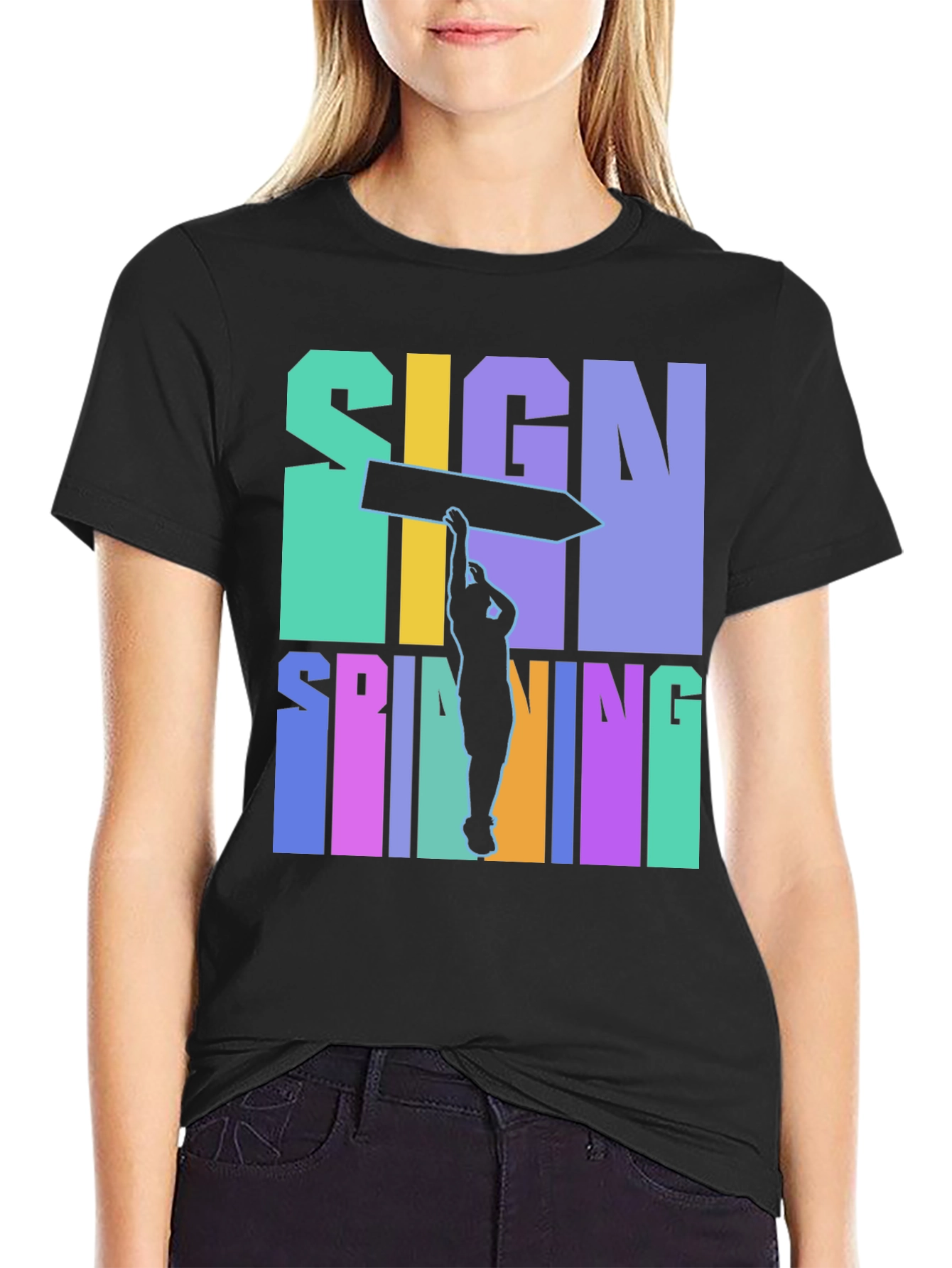Sign Spinning Graphic Tee - Cool & Unique Design