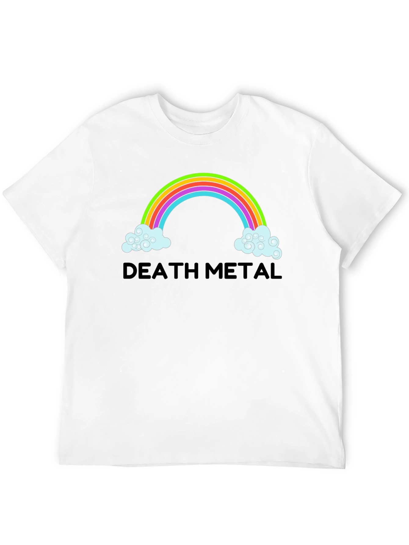 Death Metal Rainbow T-Shirt - Mens Black Tee