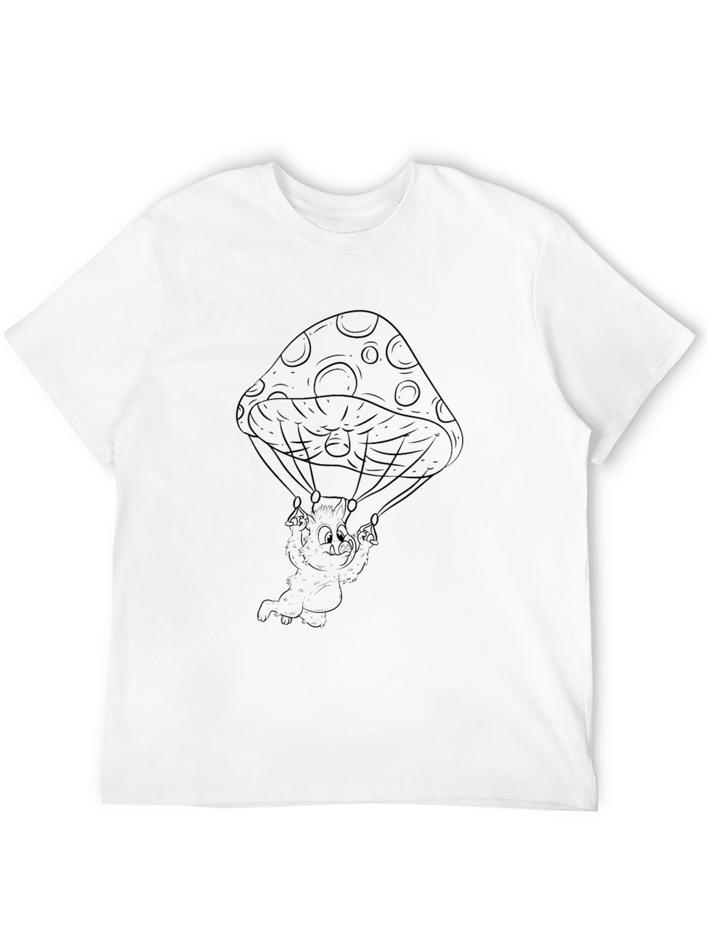 Mushroom Parachute T-Shirt - Cool Graphic Tee