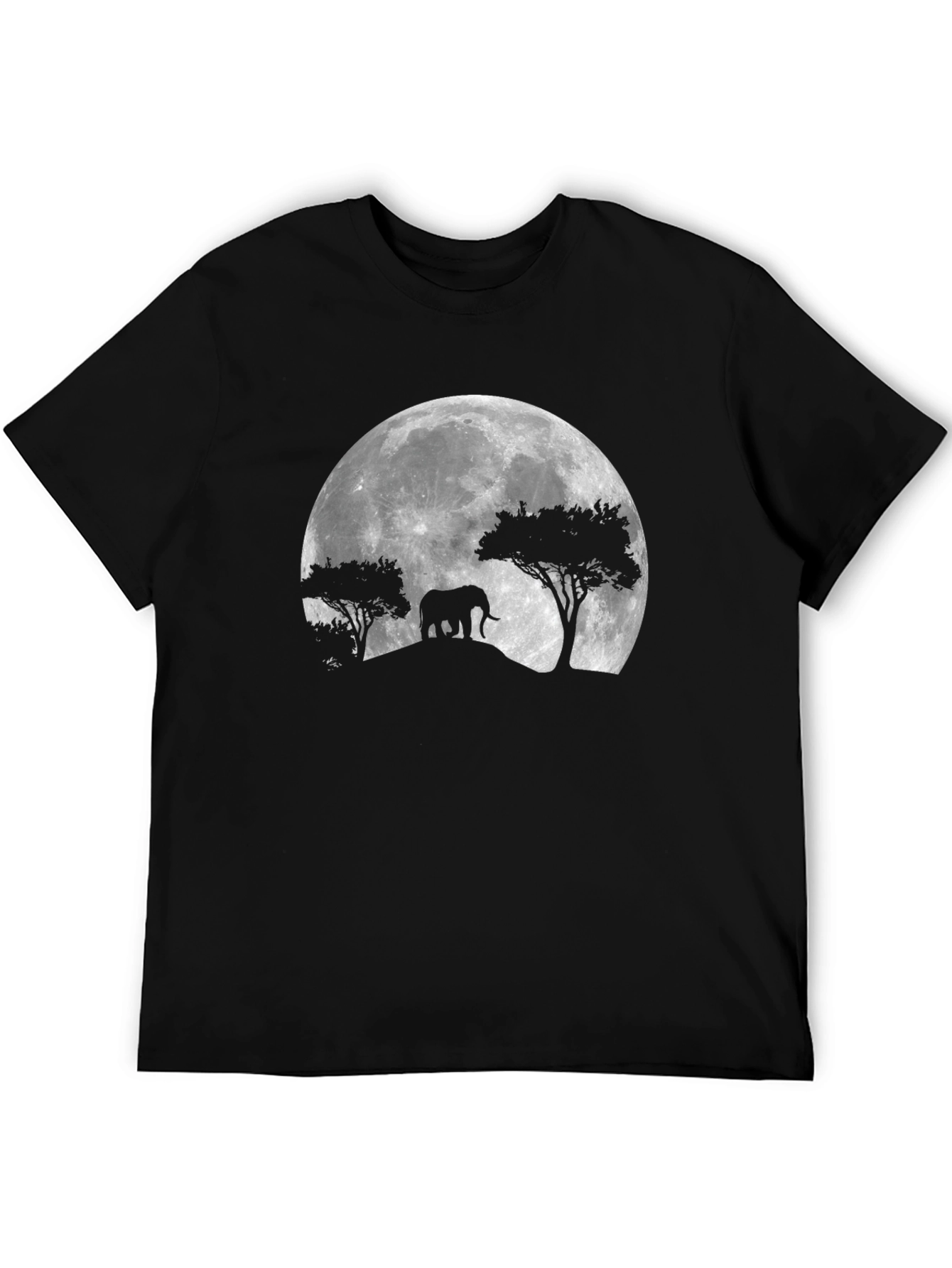 Elephant Moon Black T-Shirt