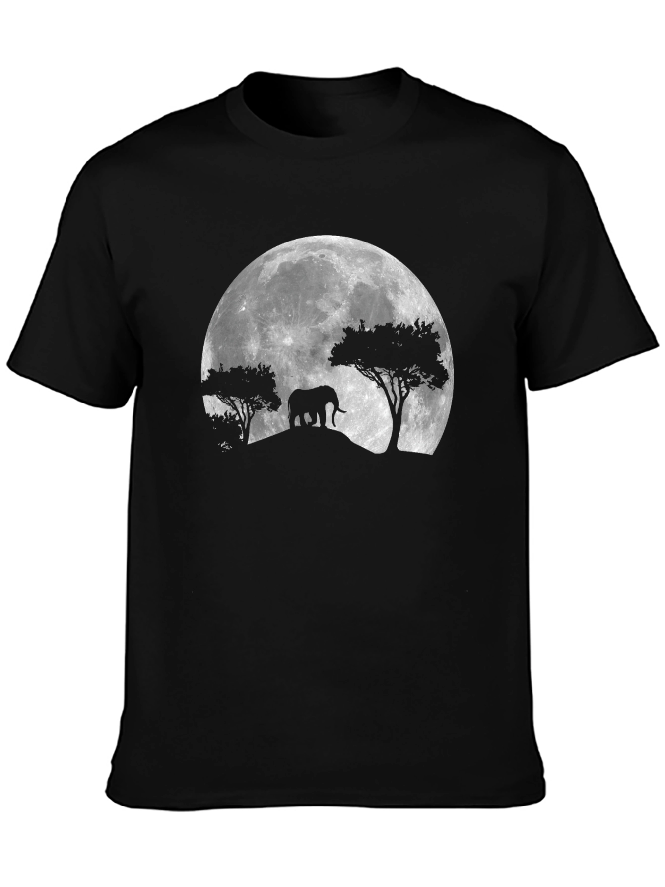 Elephant Moon Black T-Shirt