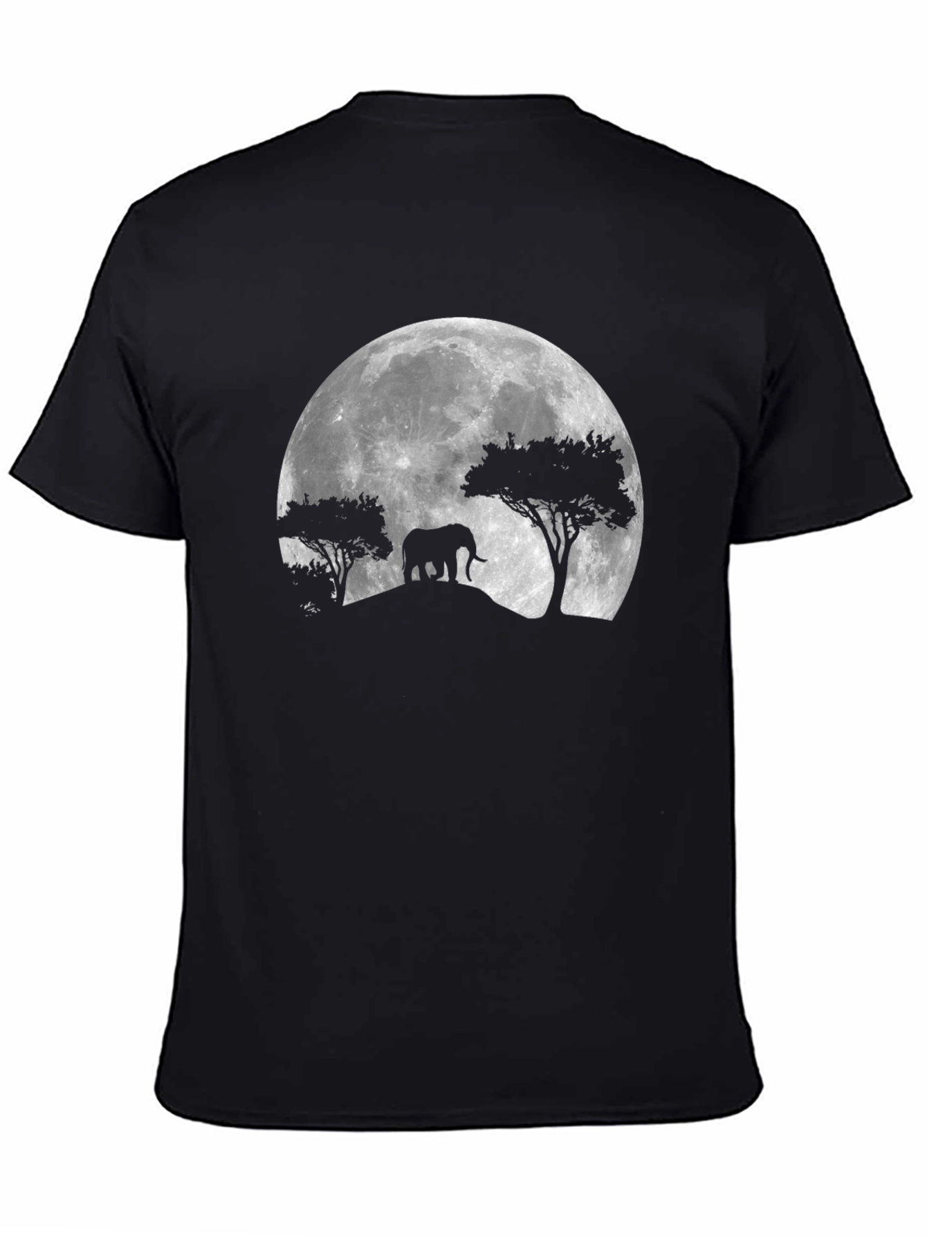 Elephant Moon Black T-Shirt