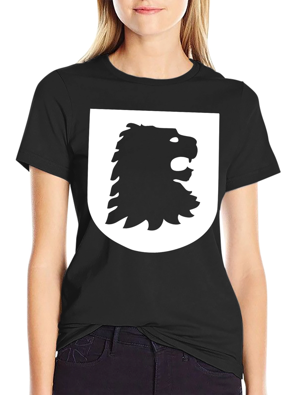 Lion Crest Graphic Black T-Shirt