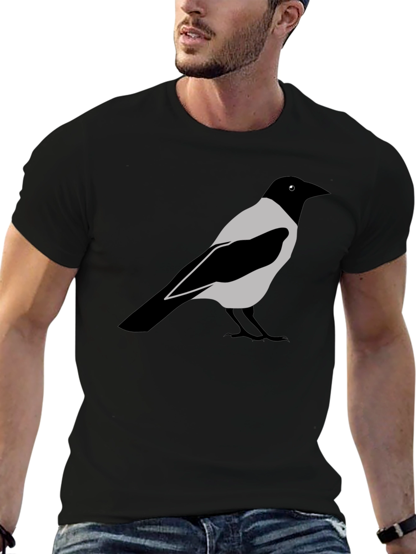 Raven Graphic T-Shirt - Classic Crow Design
