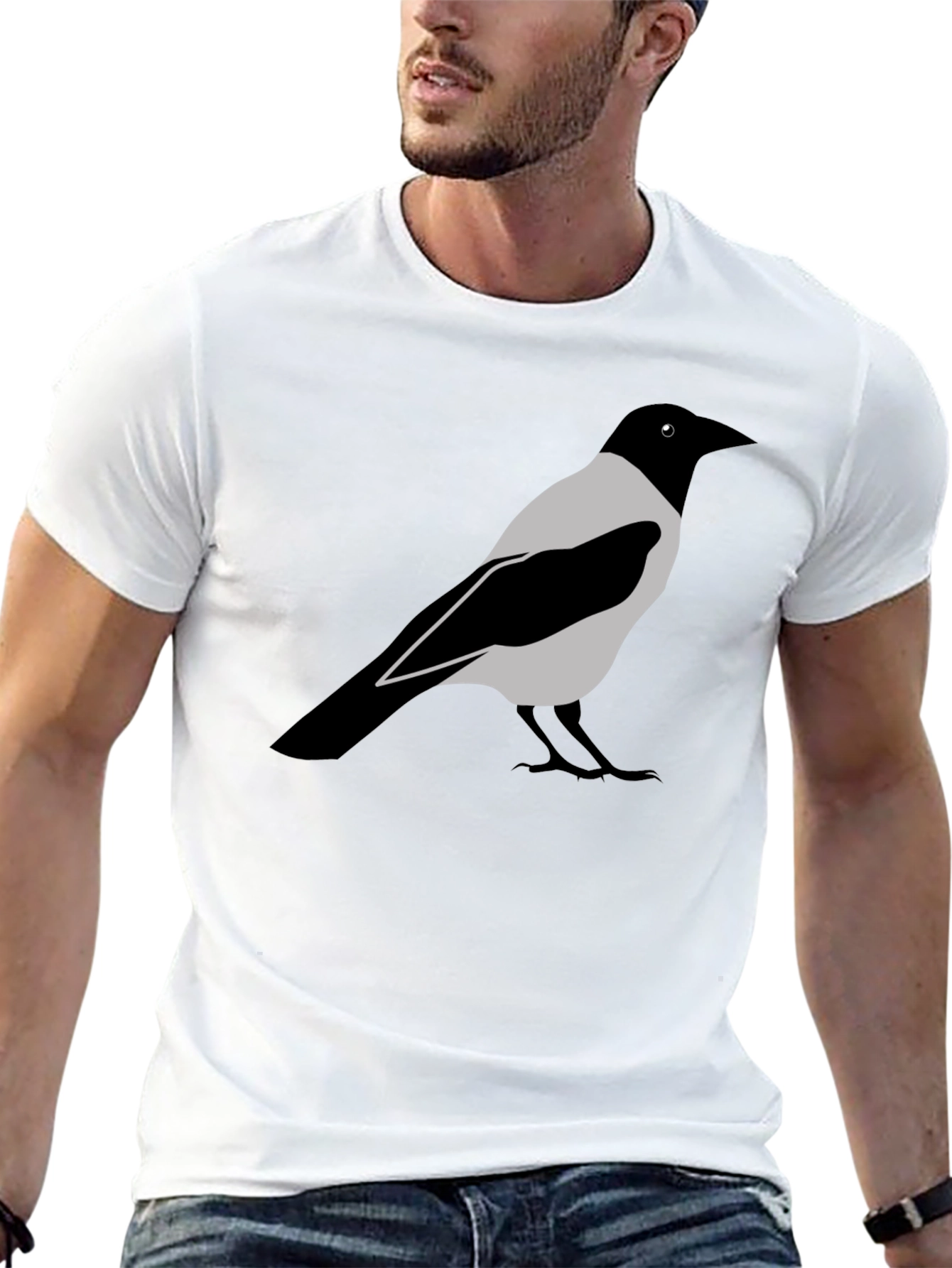 Raven Graphic T-Shirt - Classic Crow Design