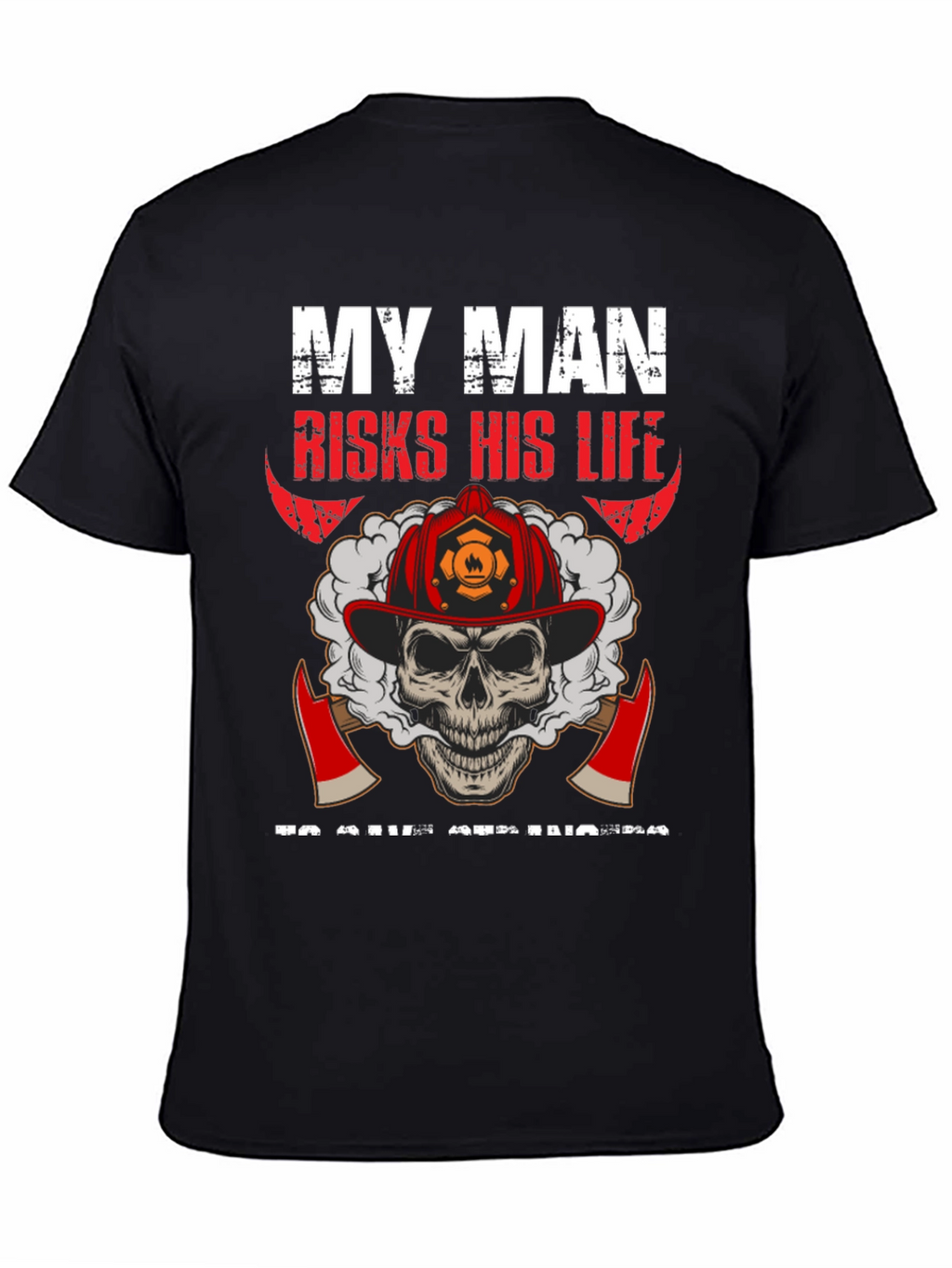 Firefighter Skull Graphic T-Shirt