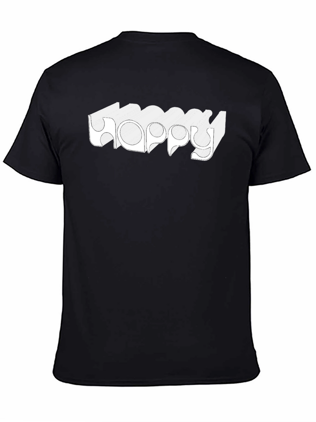 Happy Graphic Tee - Stylish Black Cotton T-Shirt