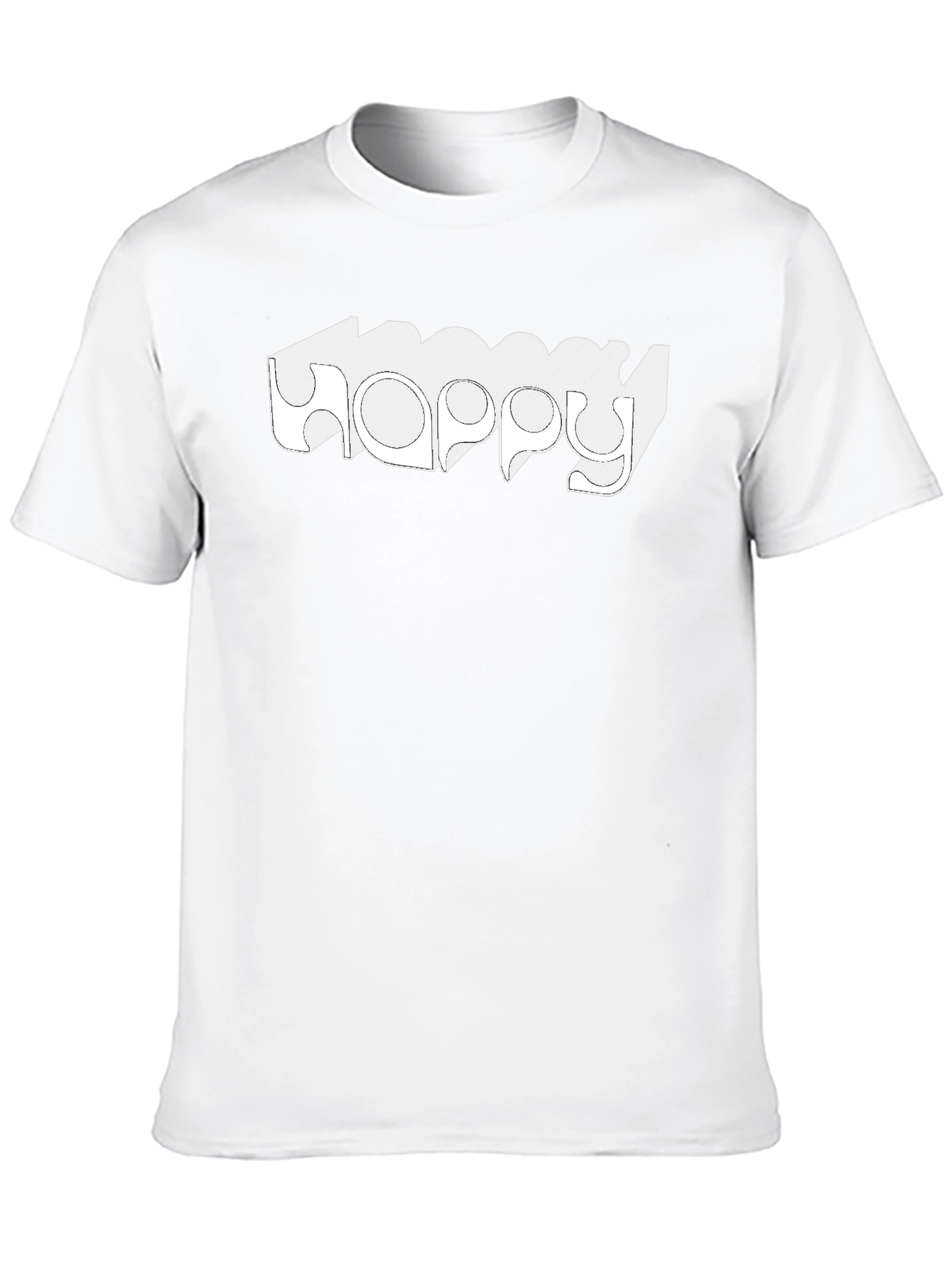 Happy Graphic Tee - Stylish Black Cotton T-Shirt