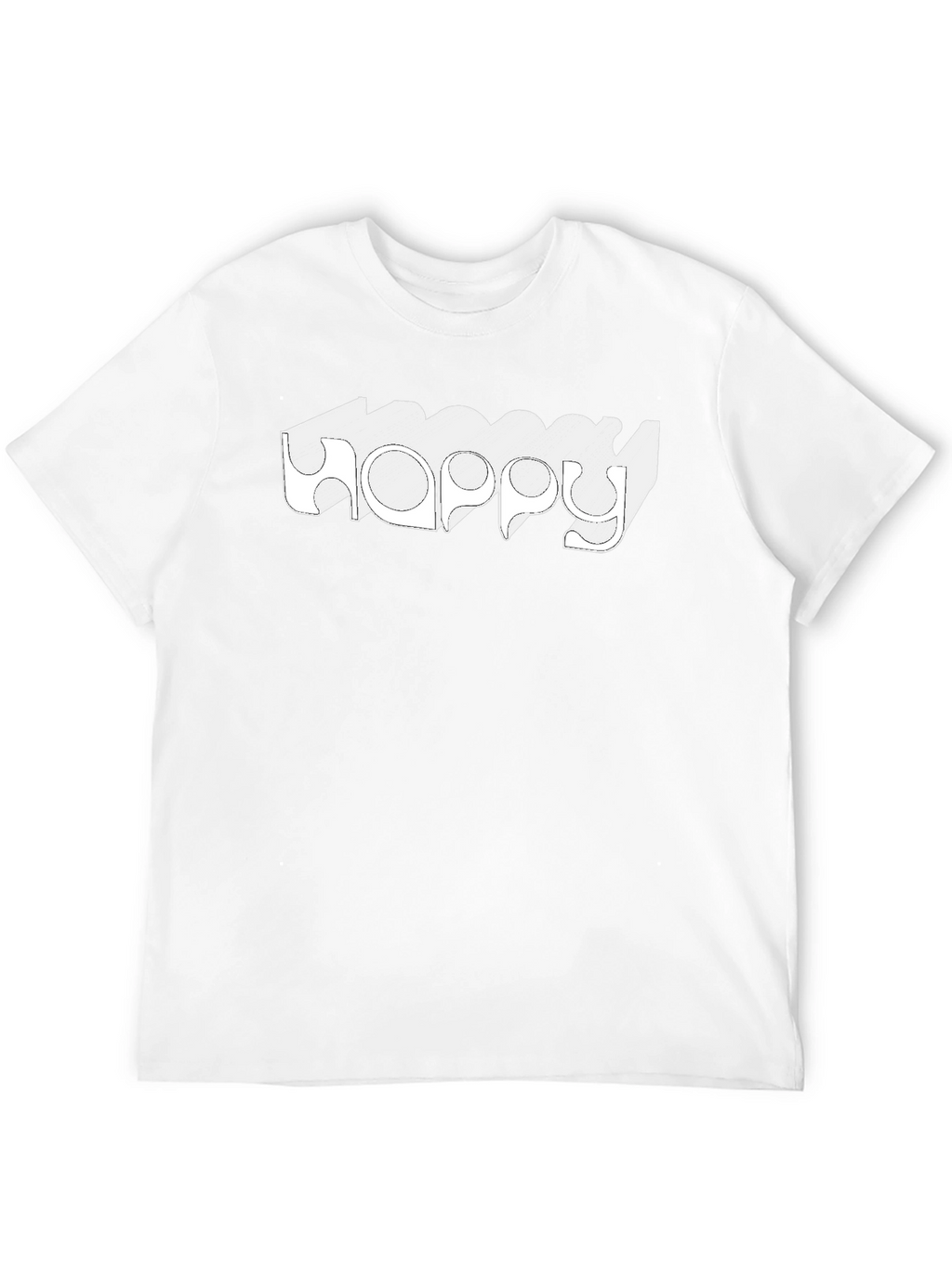 Happy Graphic Tee - Stylish Black Cotton T-Shirt
