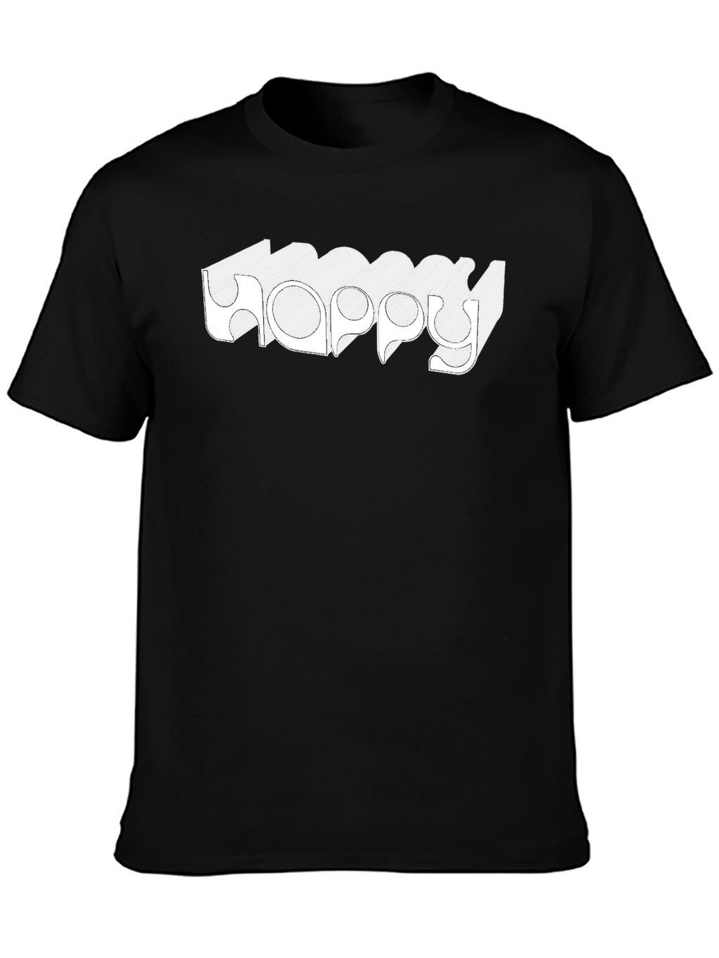 Happy Graphic Tee - Stylish Black Cotton T-Shirt