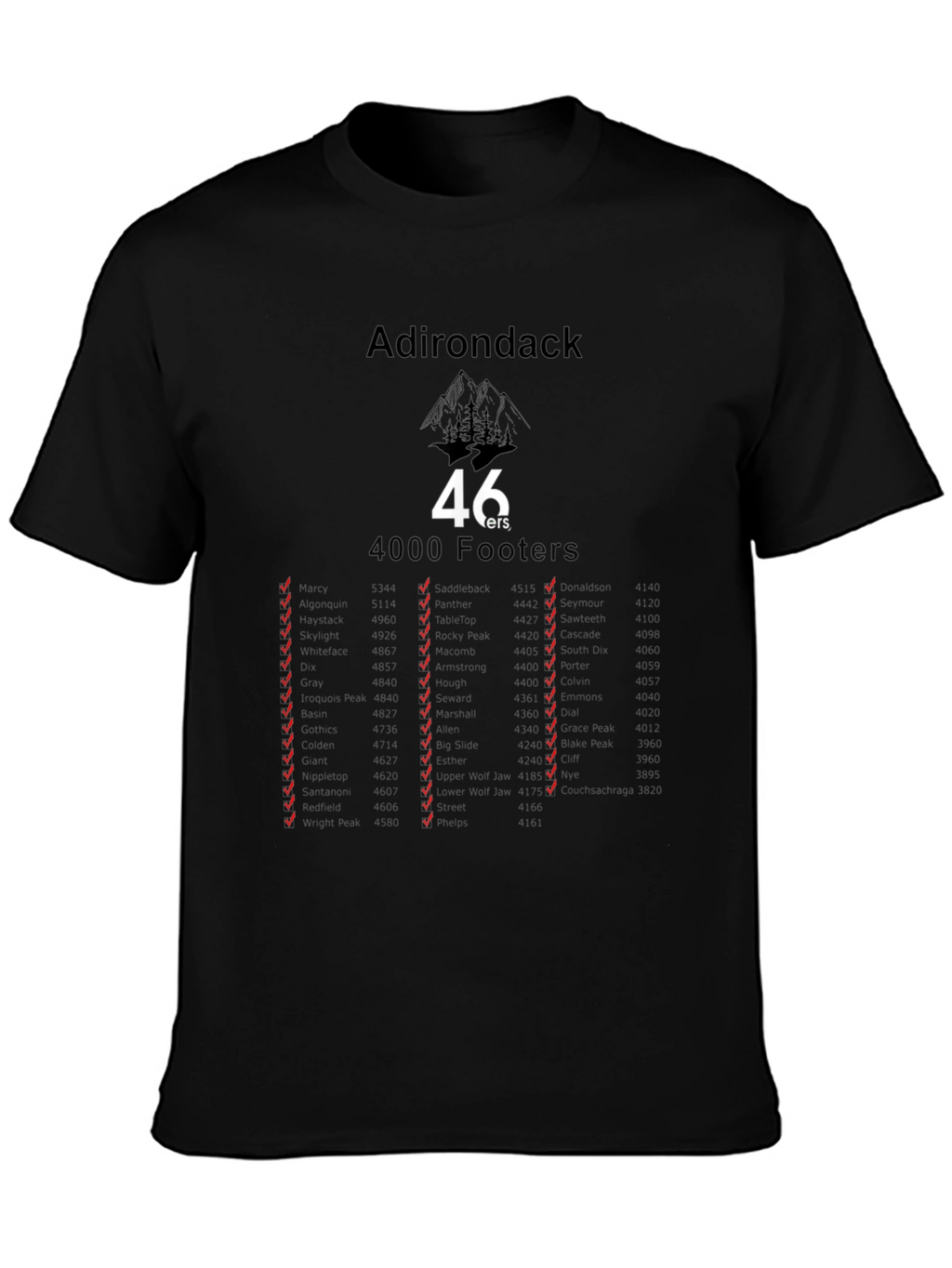 Adirondack 46ers Black T-Shirt