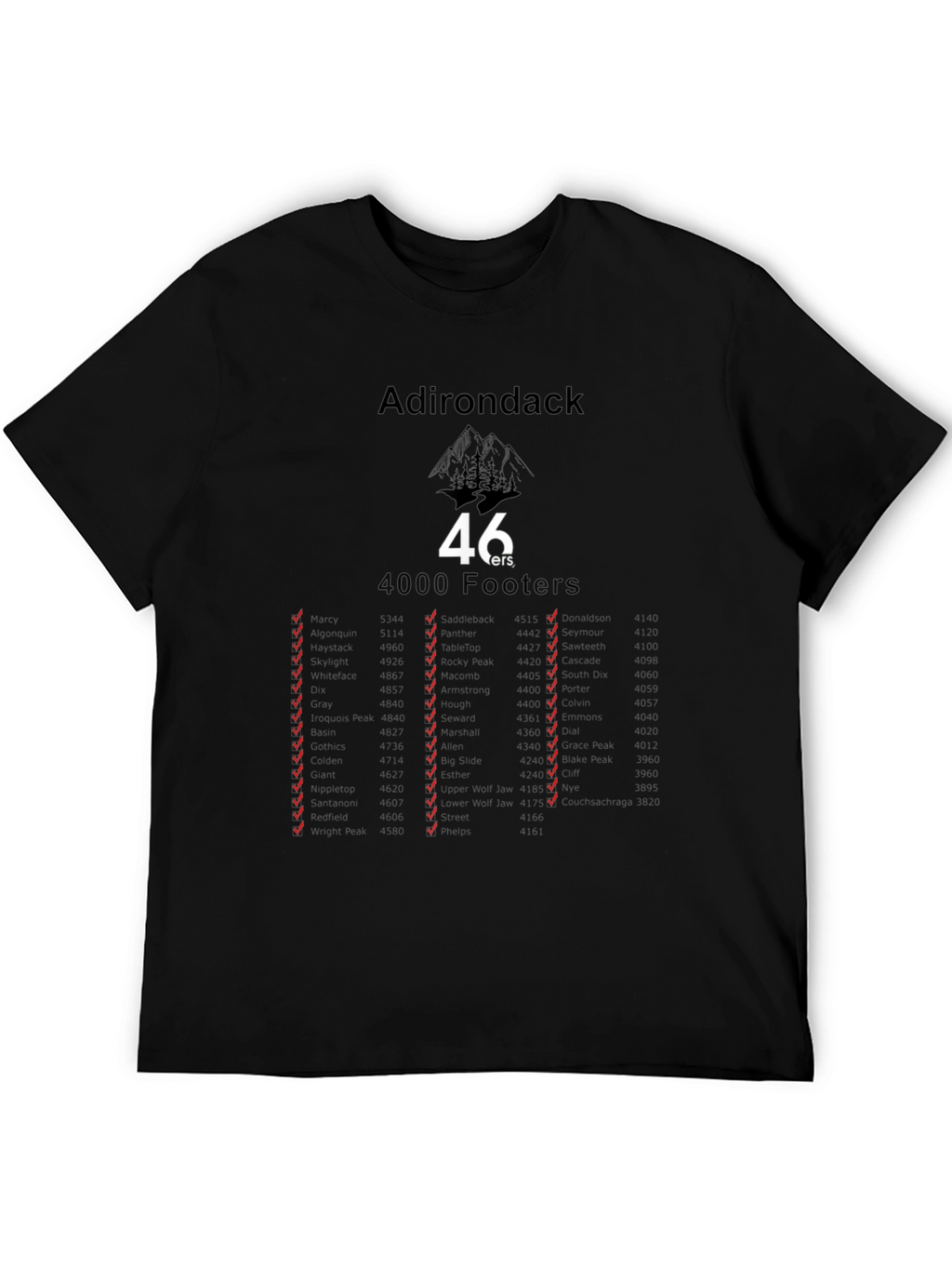 Adirondack 46ers Black T-Shirt