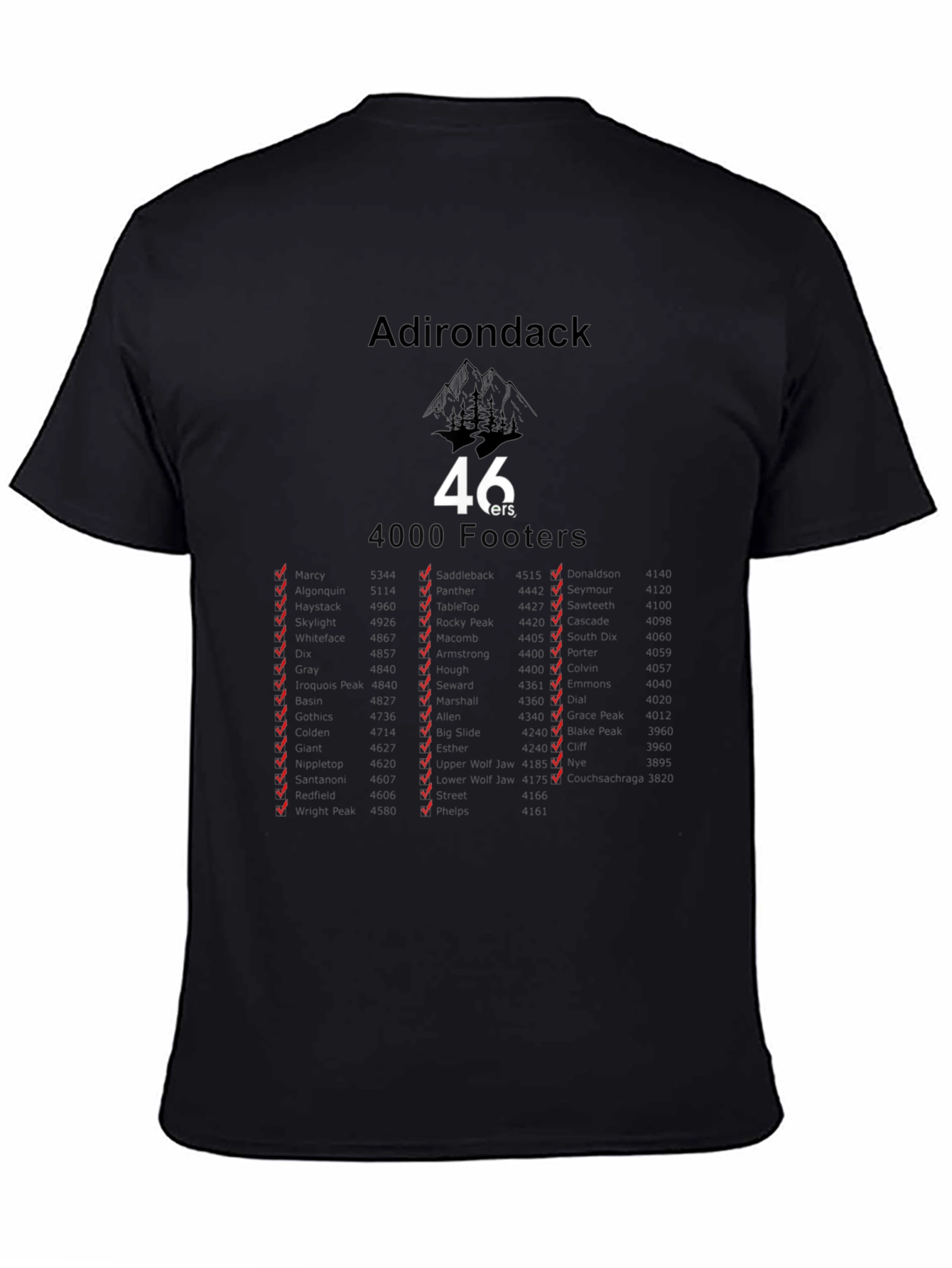 Adirondack 46ers Black T-Shirt
