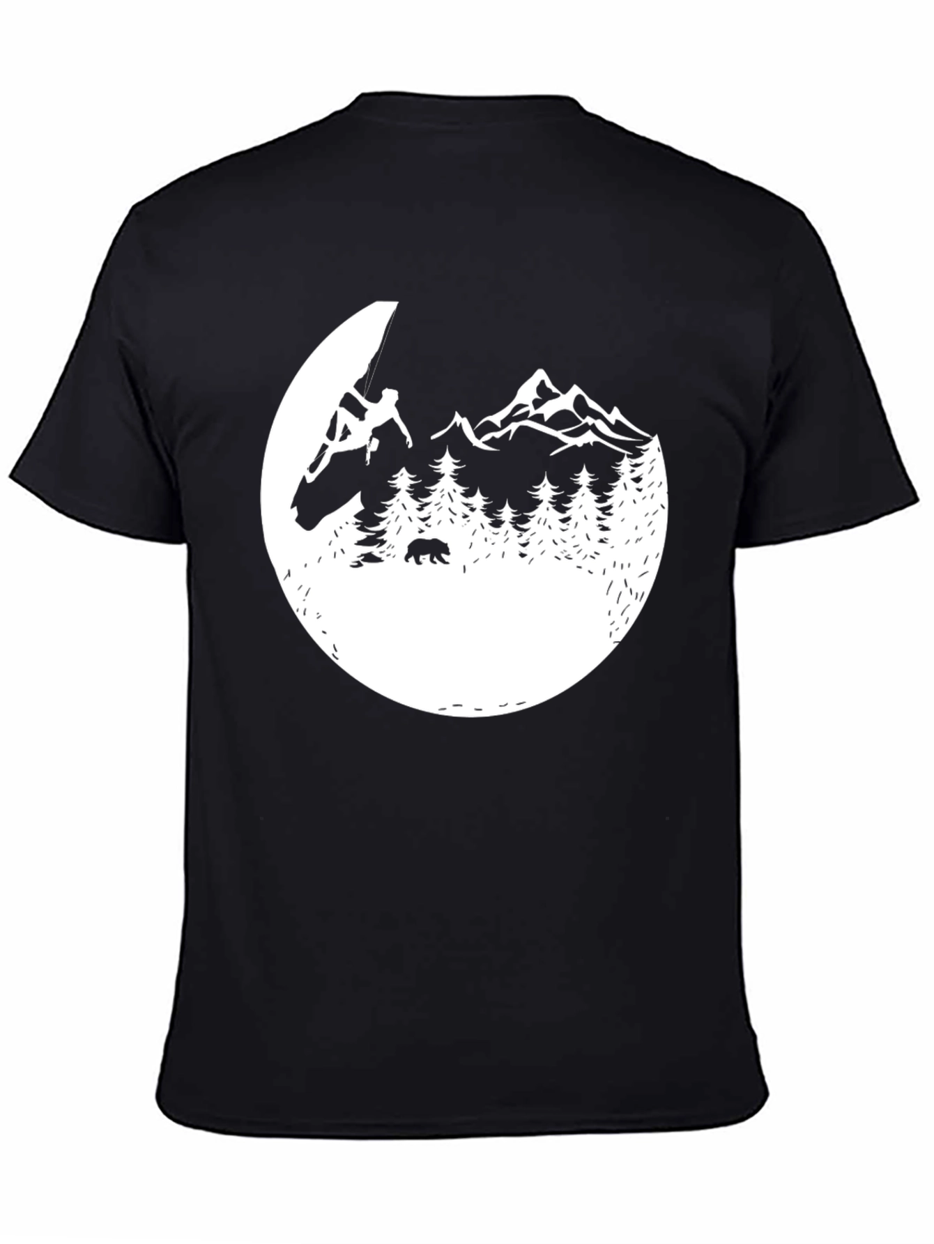 Mountain Climber Graphic Tee - Black