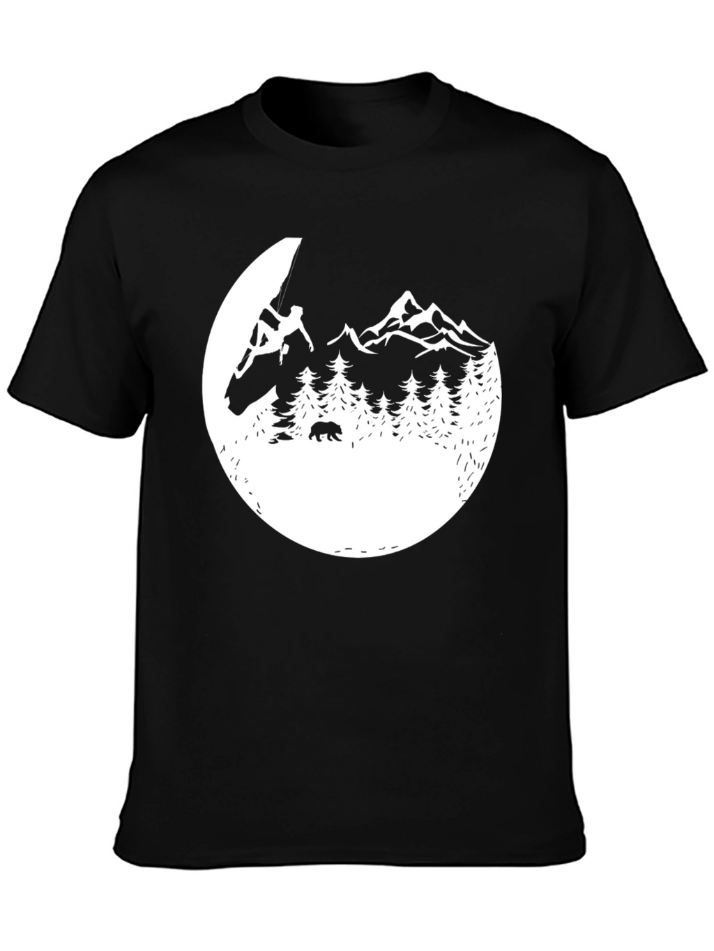 Mountain Climber Graphic Tee - Black