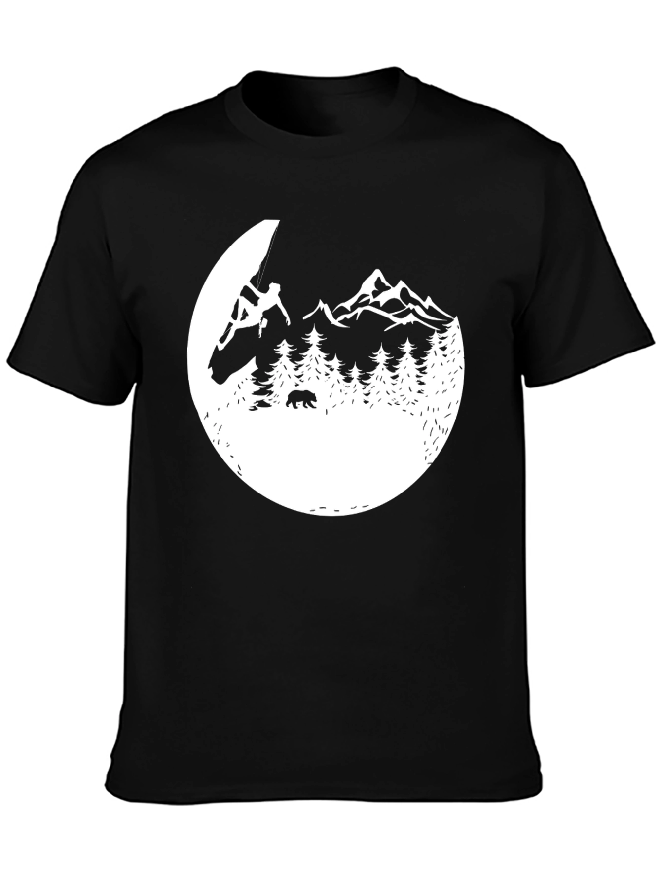 Mountain Climber Graphic Tee - Black