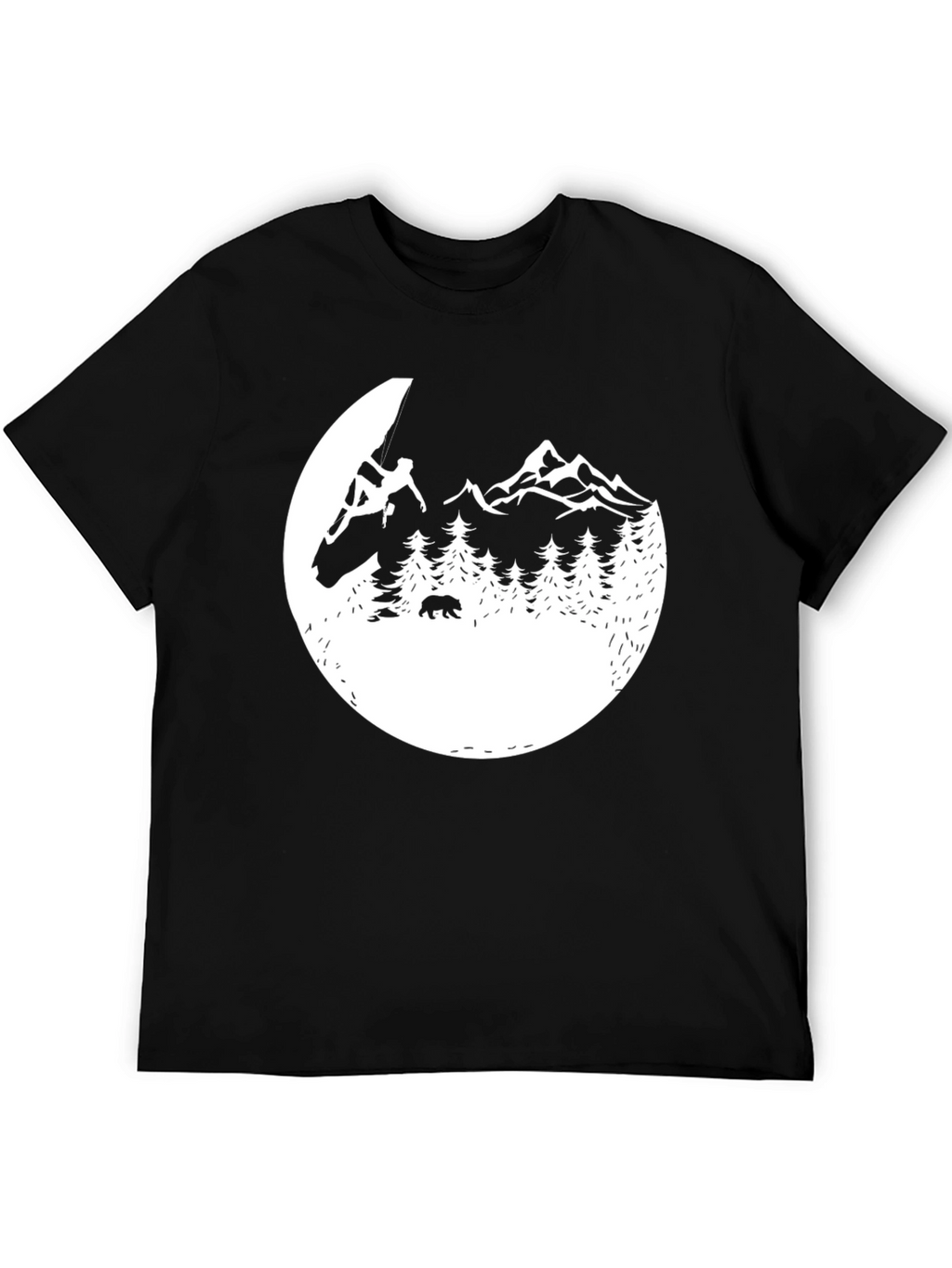 Mountain Climber Graphic Tee - Black