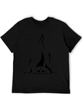 Flaming Wheel Black Graphic Tee
