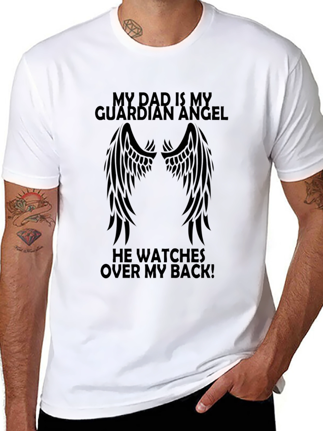 Guardian Angel Dad T-Shirt