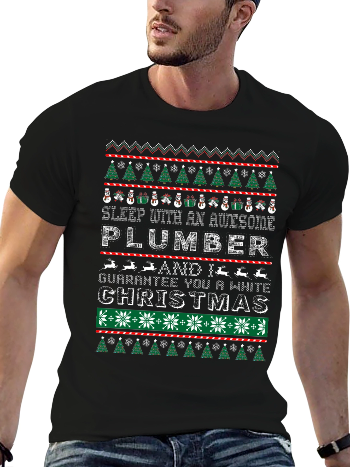 Awesome Plumber Ugly Christmas Sweater T-Shirt