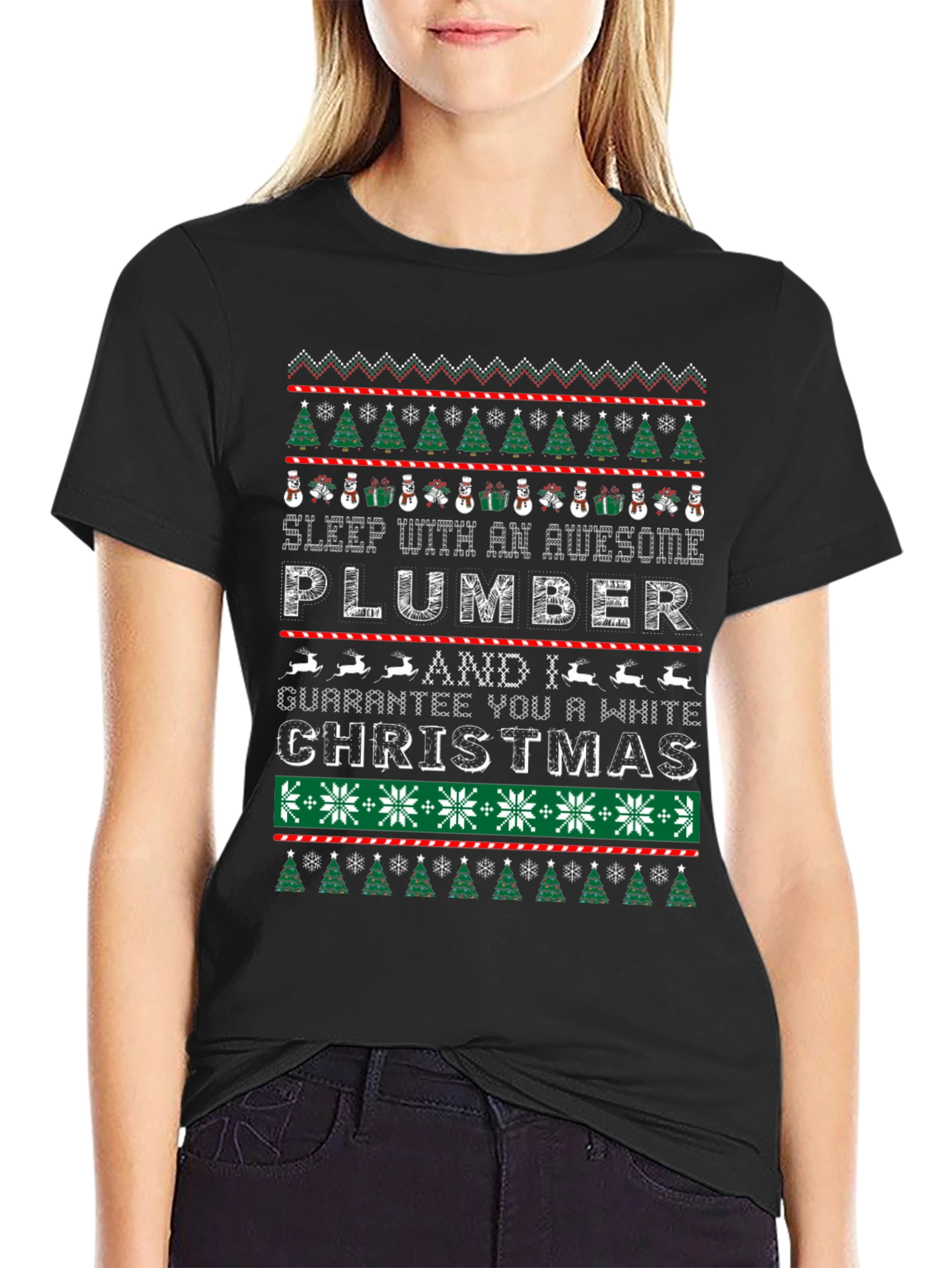 Awesome Plumber Ugly Christmas Sweater T-Shirt