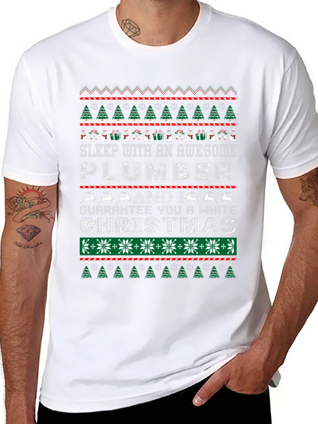 Awesome Plumber Ugly Christmas Sweater T-Shirt