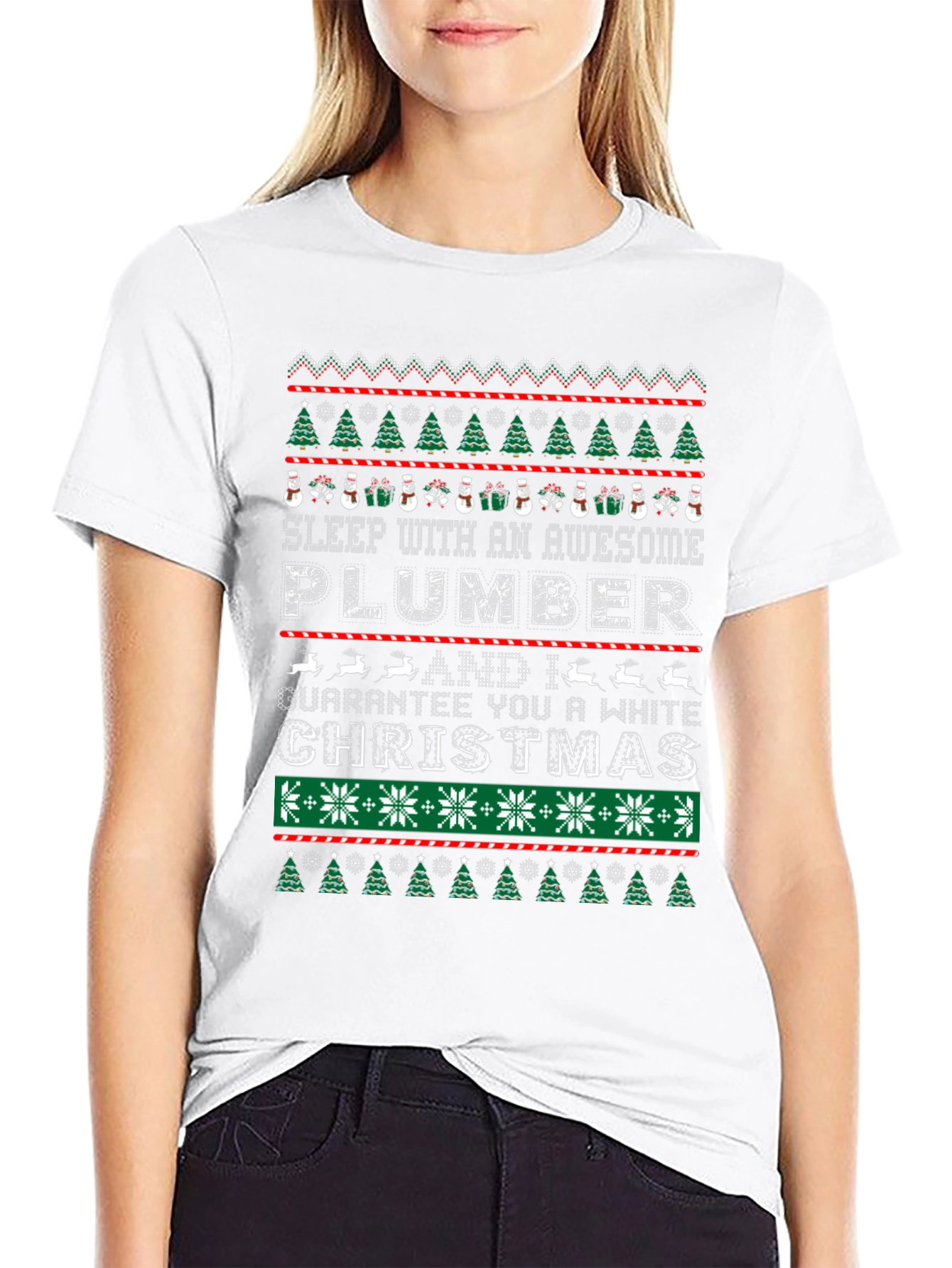 Awesome Plumber Ugly Christmas Sweater T-Shirt
