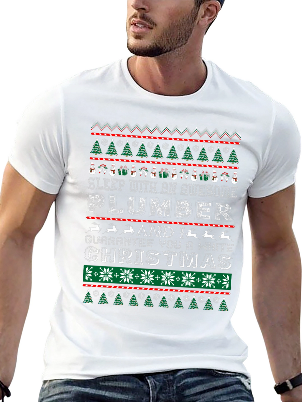 Awesome Plumber Ugly Christmas Sweater T-Shirt