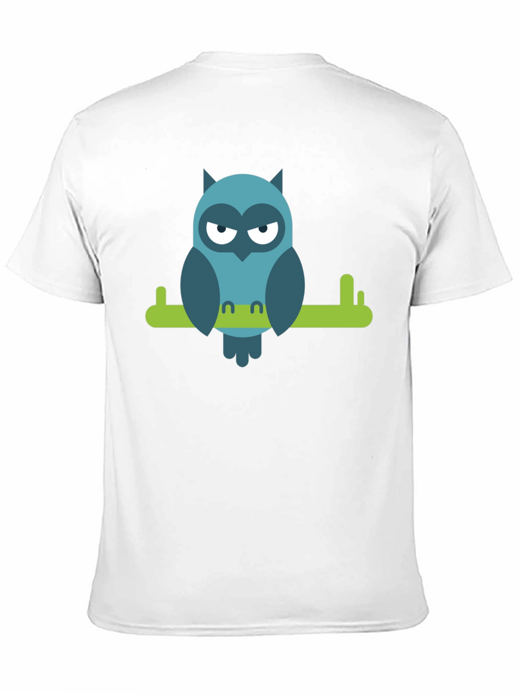Cool Owl on Branch Graphic Tee - Black