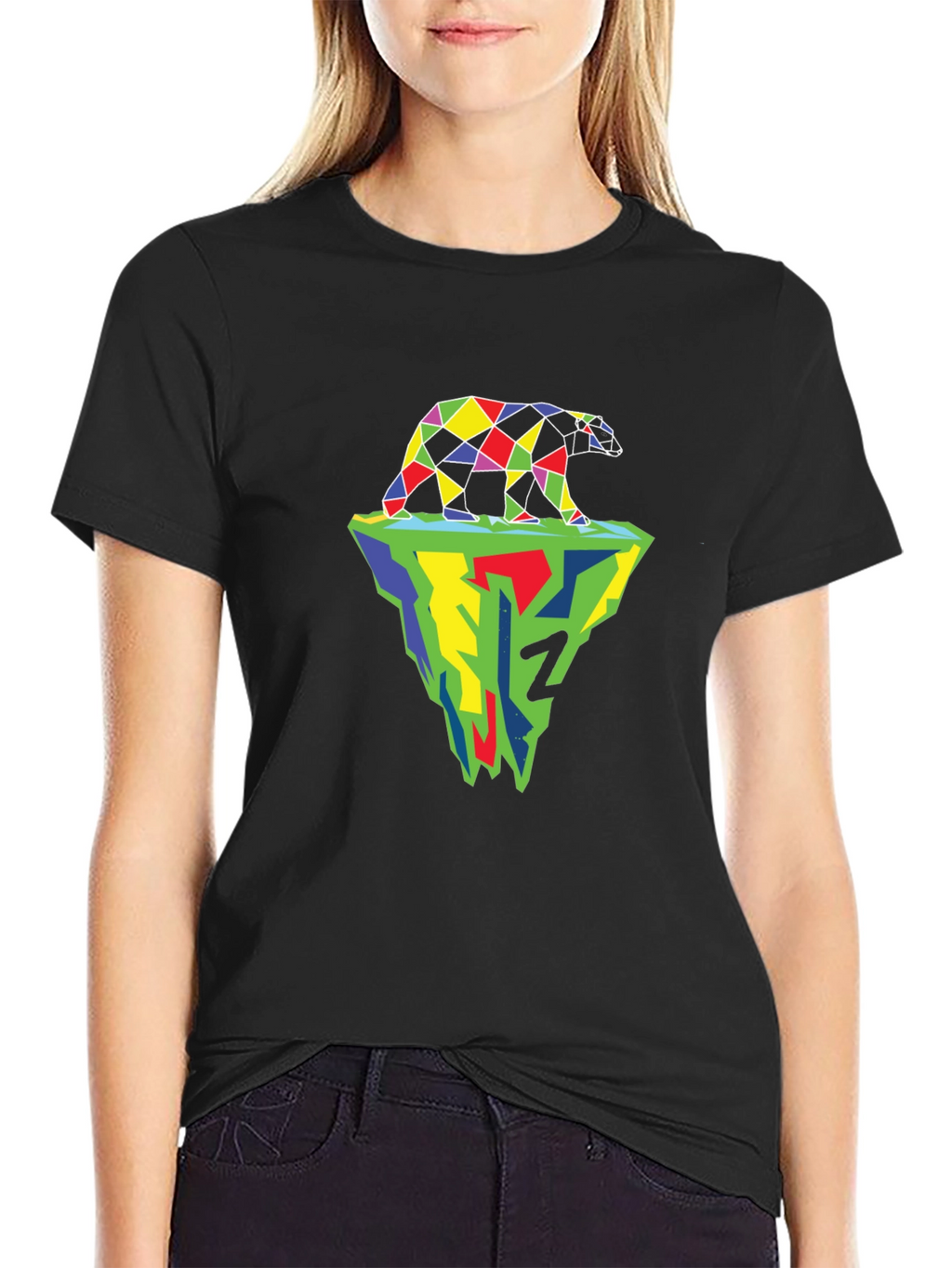 Geometric Polar Bear Iceberg Graphic Tee