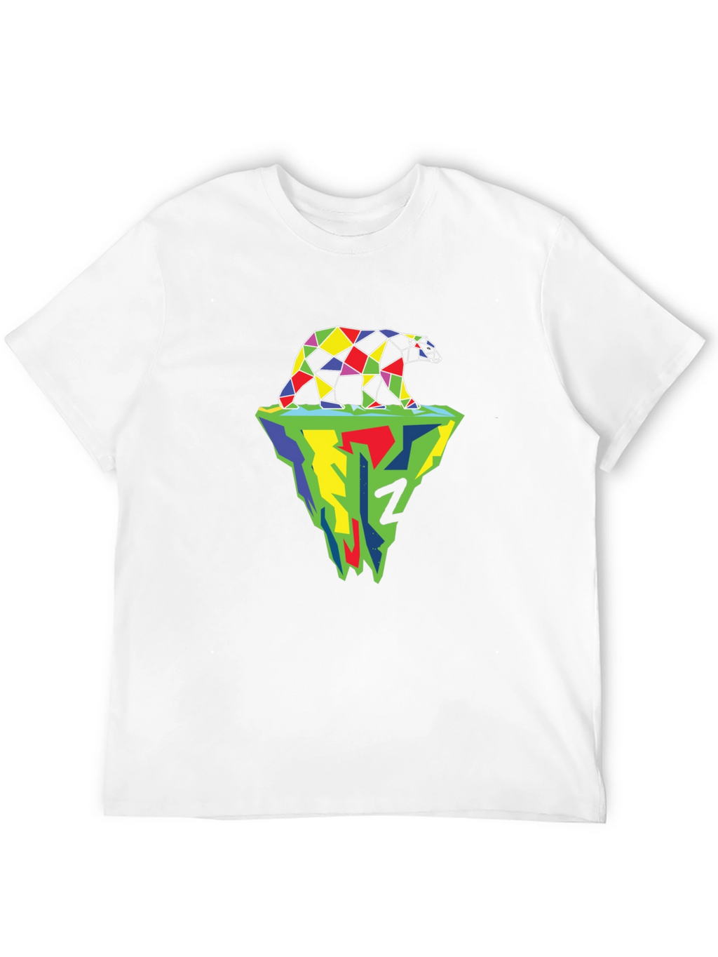 Geometric Polar Bear Iceberg Graphic Tee