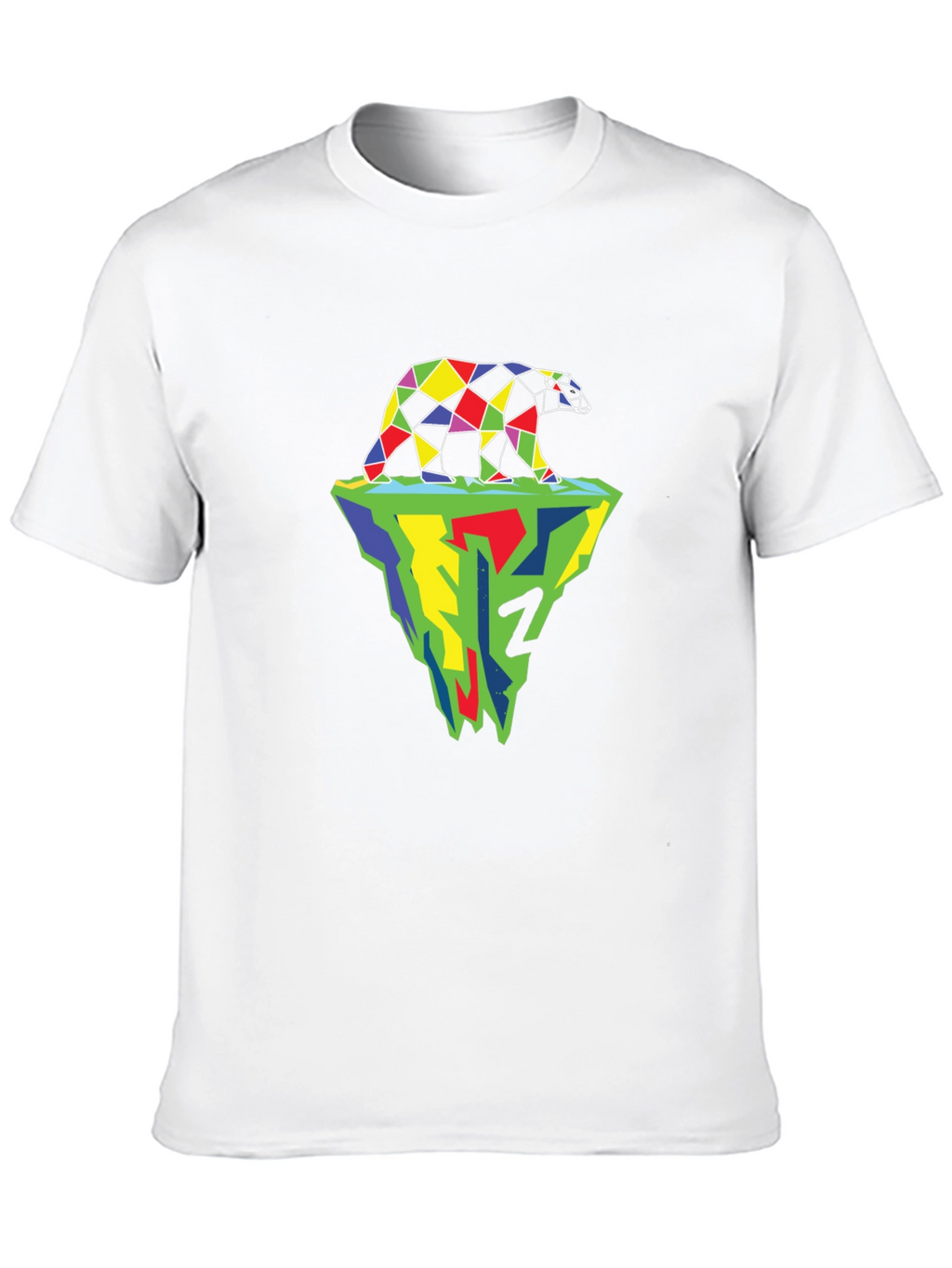 Geometric Polar Bear Iceberg Graphic Tee