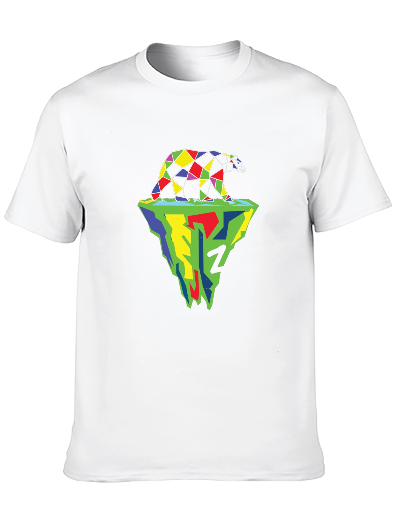Geometric Polar Bear Iceberg Graphic Tee