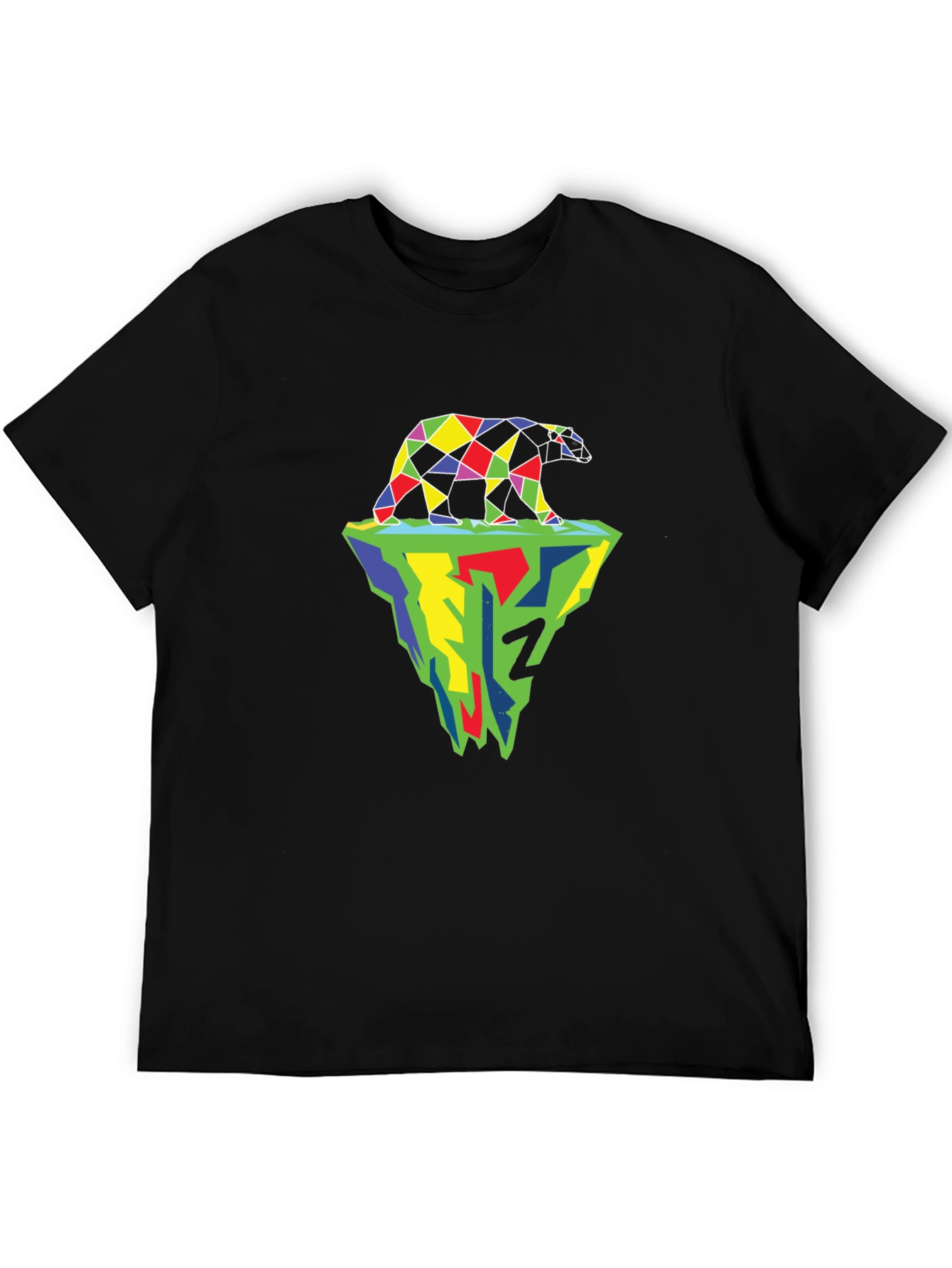 Geometric Polar Bear Iceberg Graphic Tee