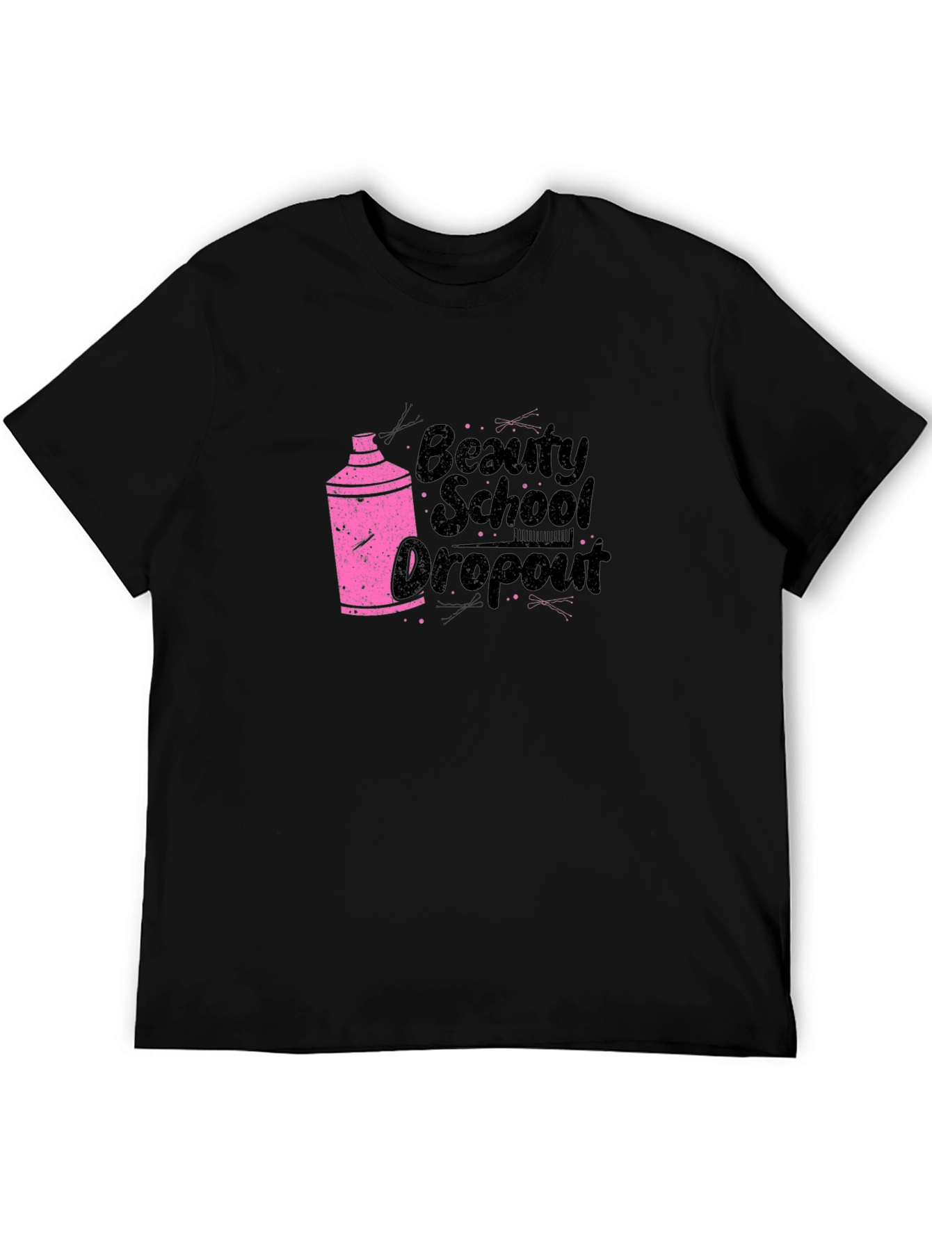 Beauty School Dropout Tee - Pink Spray Can Design