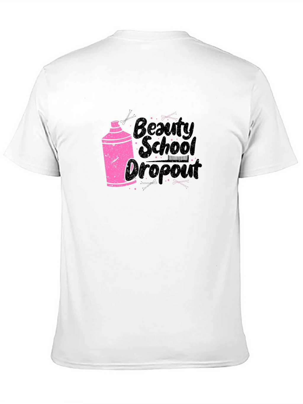 Beauty School Dropout Tee - Pink Spray Can Design
