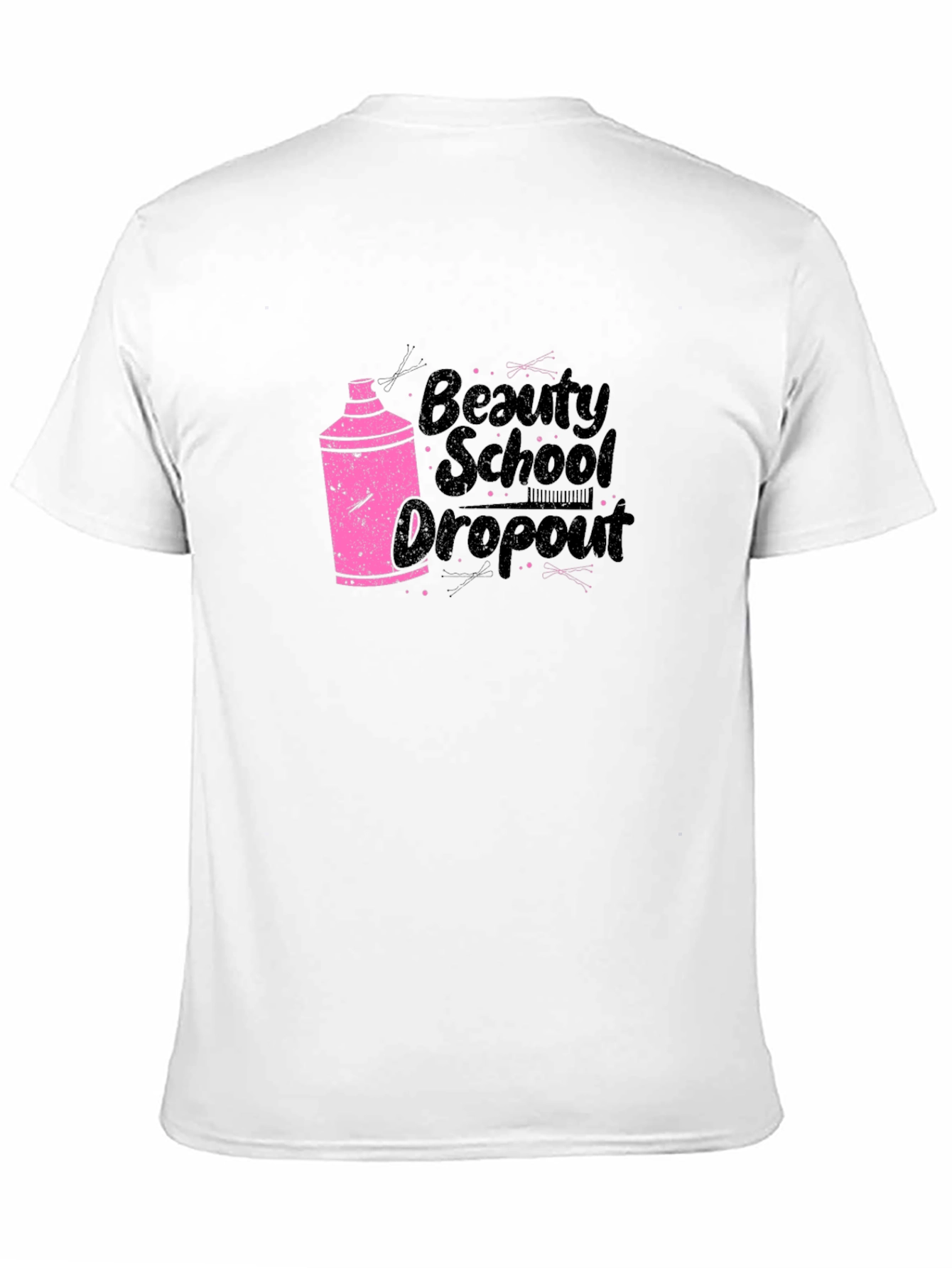 Beauty School Dropout Tee - Pink Spray Can Design