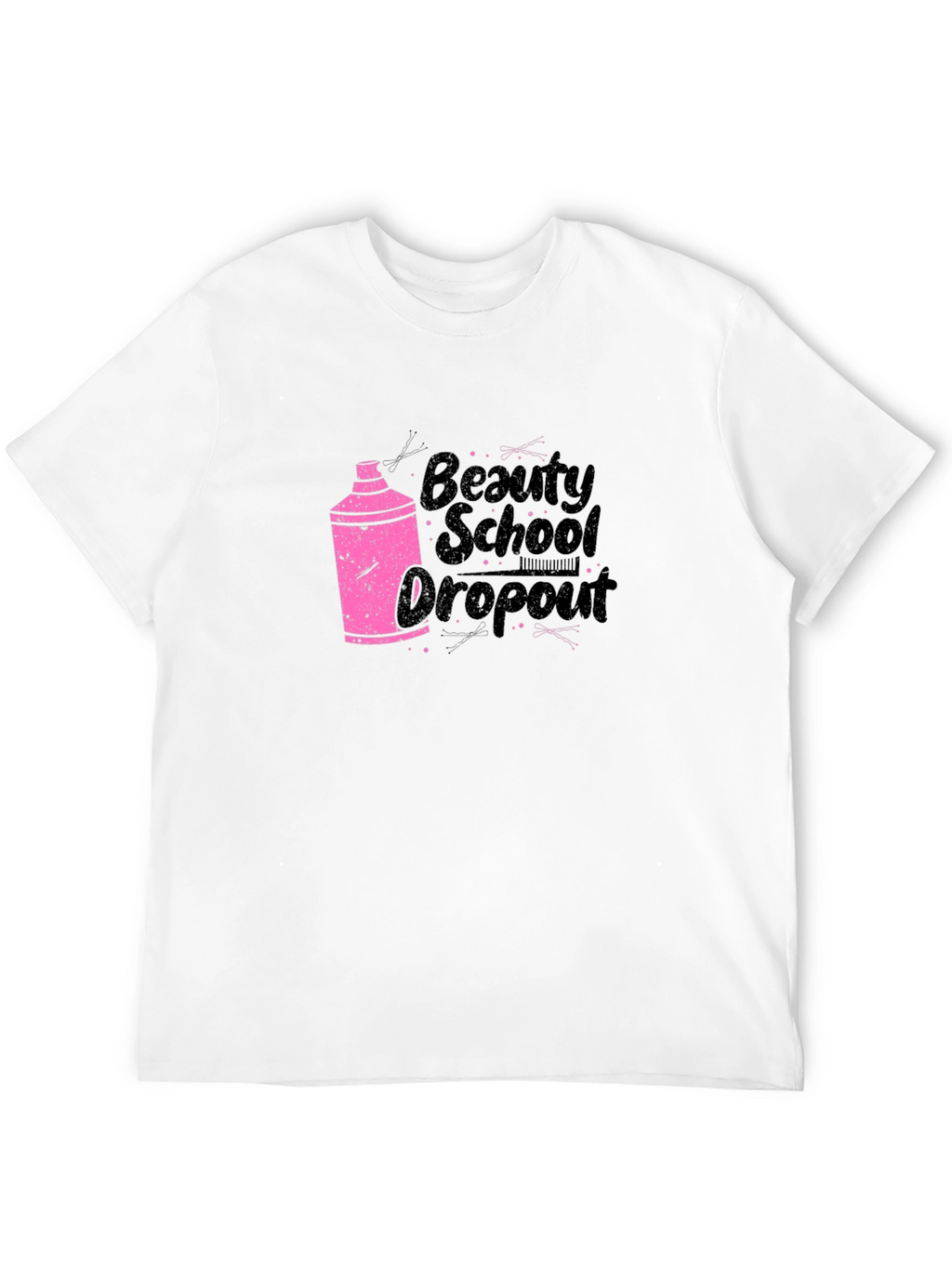 Beauty School Dropout Tee - Pink Spray Can Design