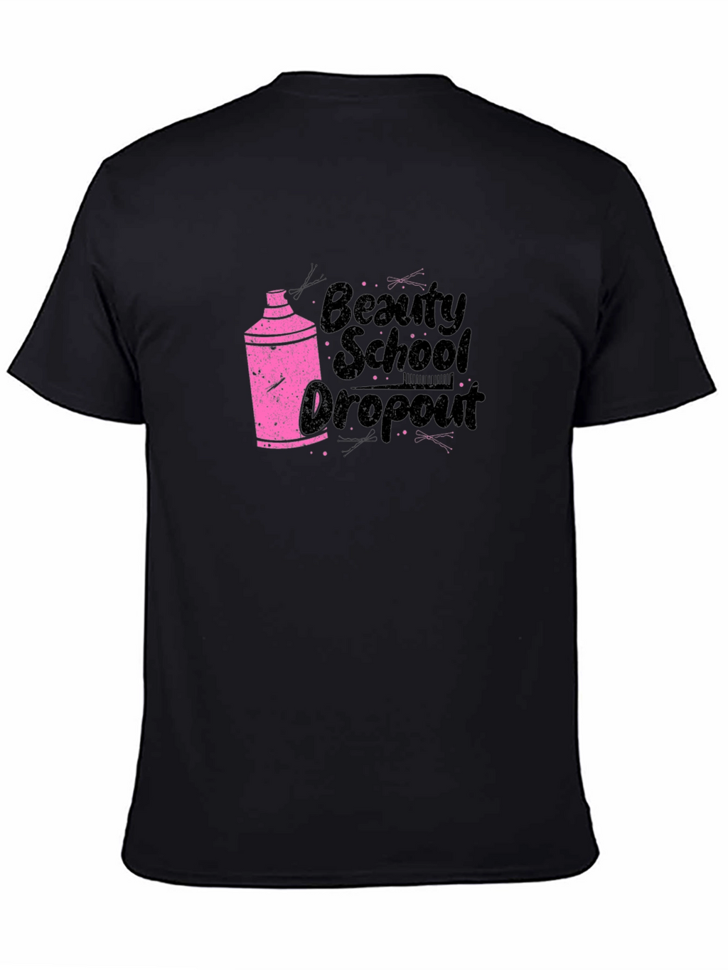 Beauty School Dropout Tee - Pink Spray Can Design