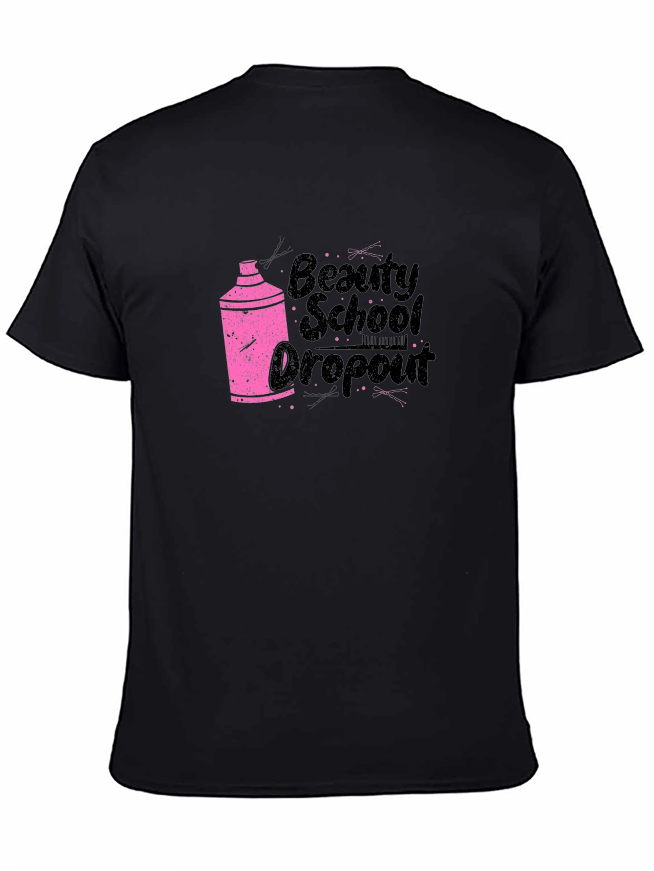 Beauty School Dropout Tee - Pink Spray Can Design