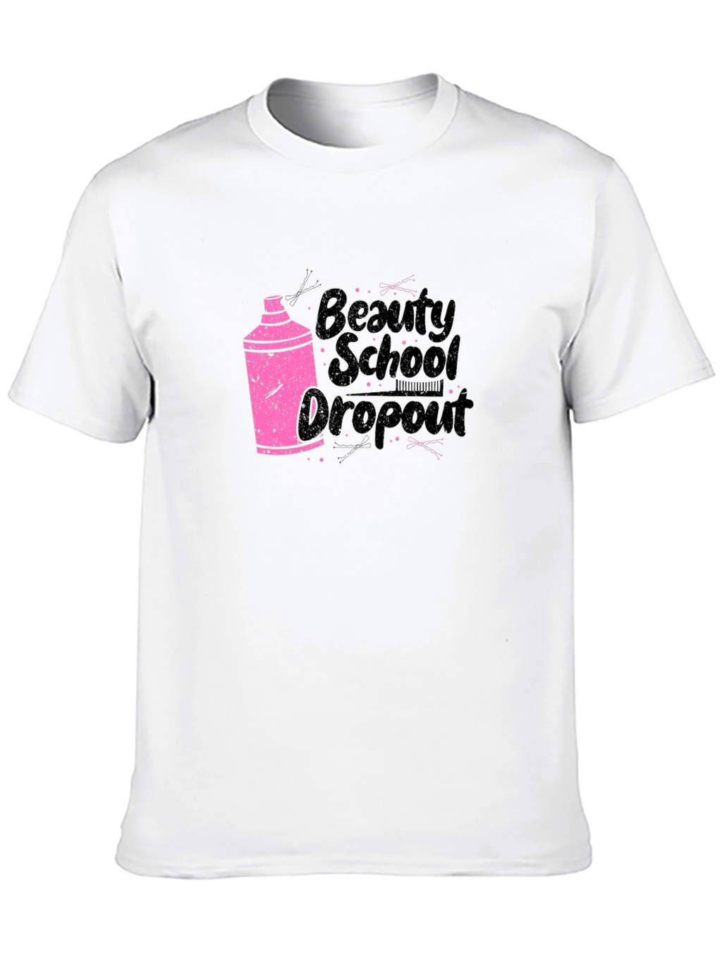 Beauty School Dropout Tee - Pink Spray Can Design