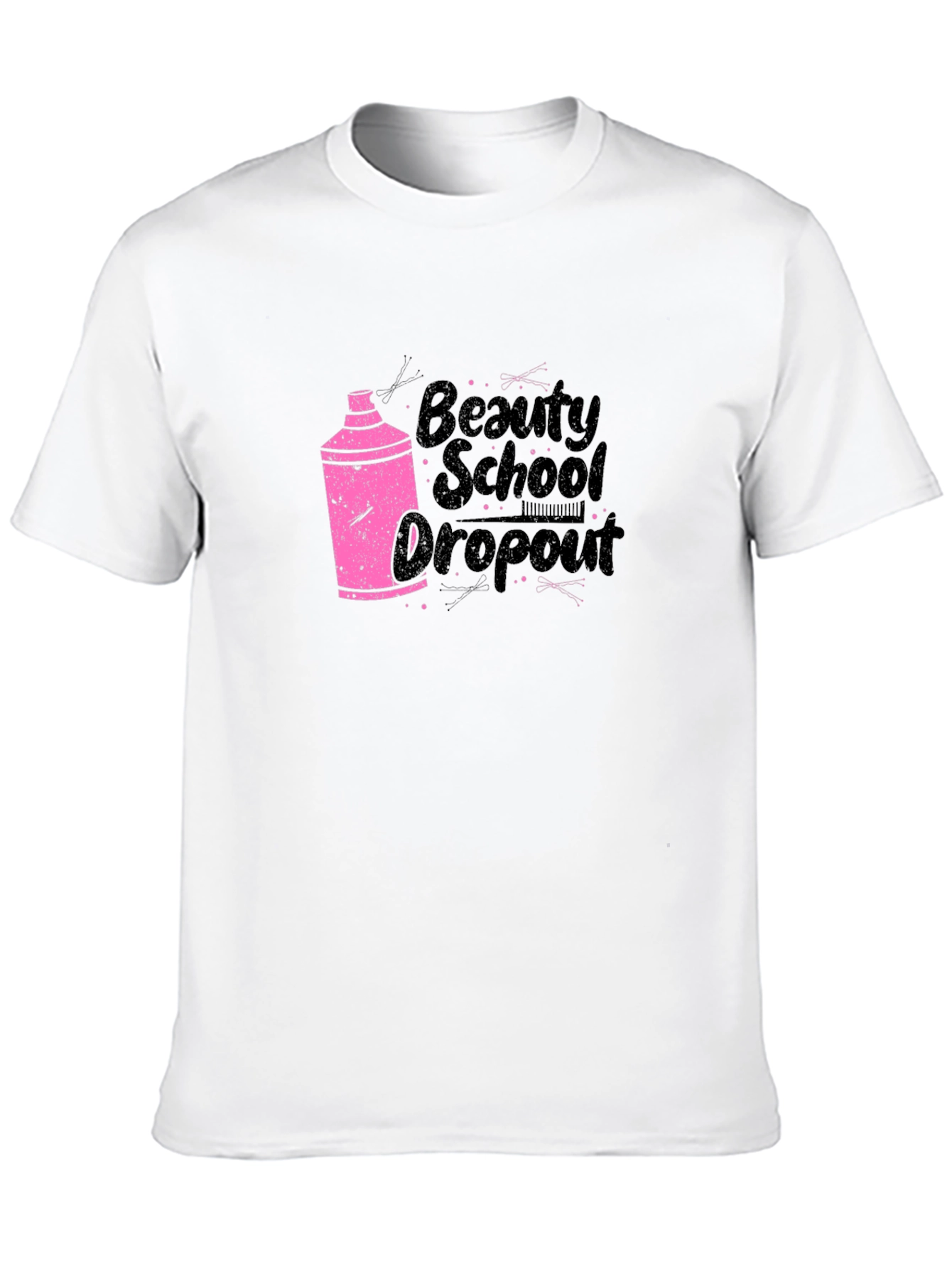 Beauty School Dropout Tee - Pink Spray Can Design