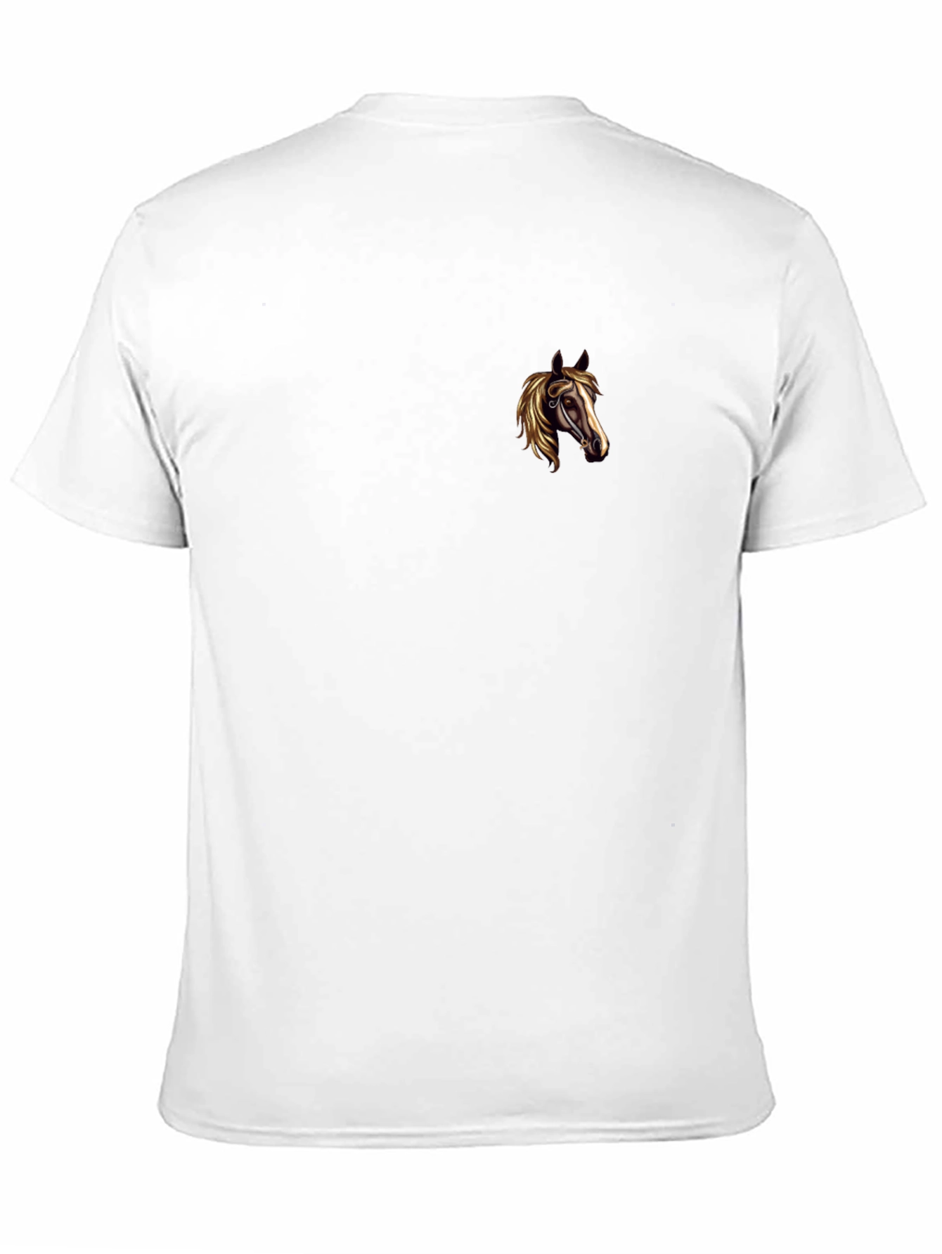 Black Tee with Horse Head Graphic