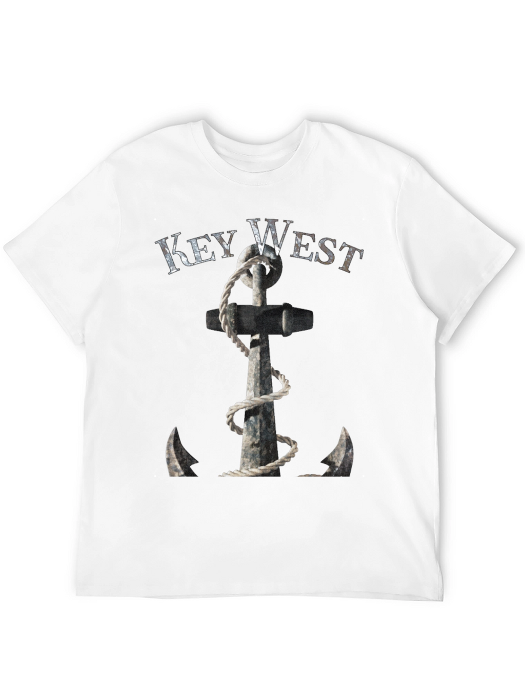 Key West Anchor Graphic Tee - Black Cotton