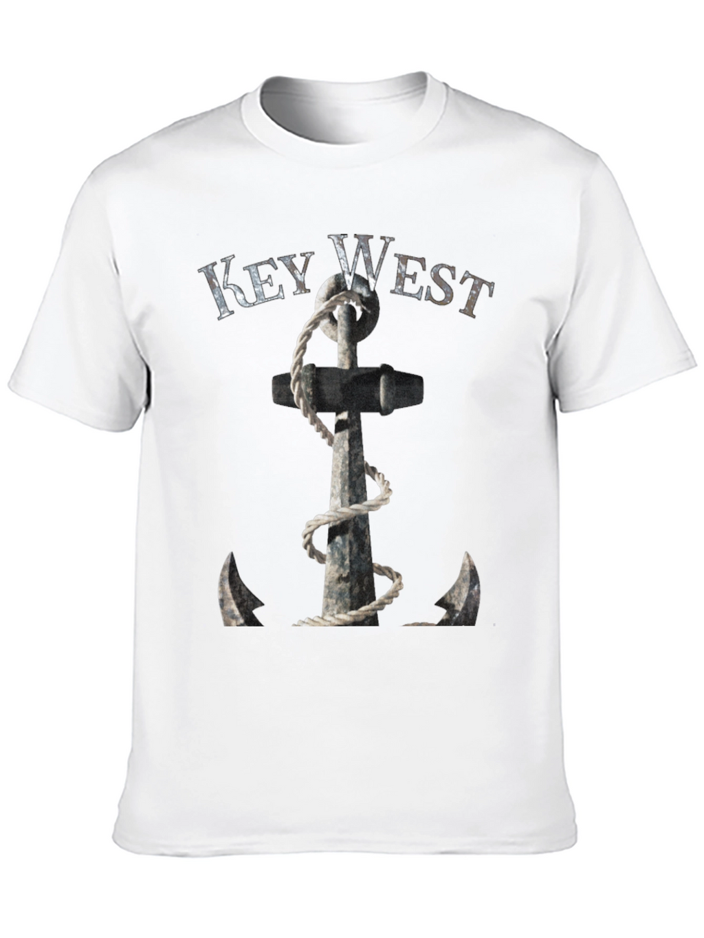 Key West Anchor Graphic Tee - Black Cotton