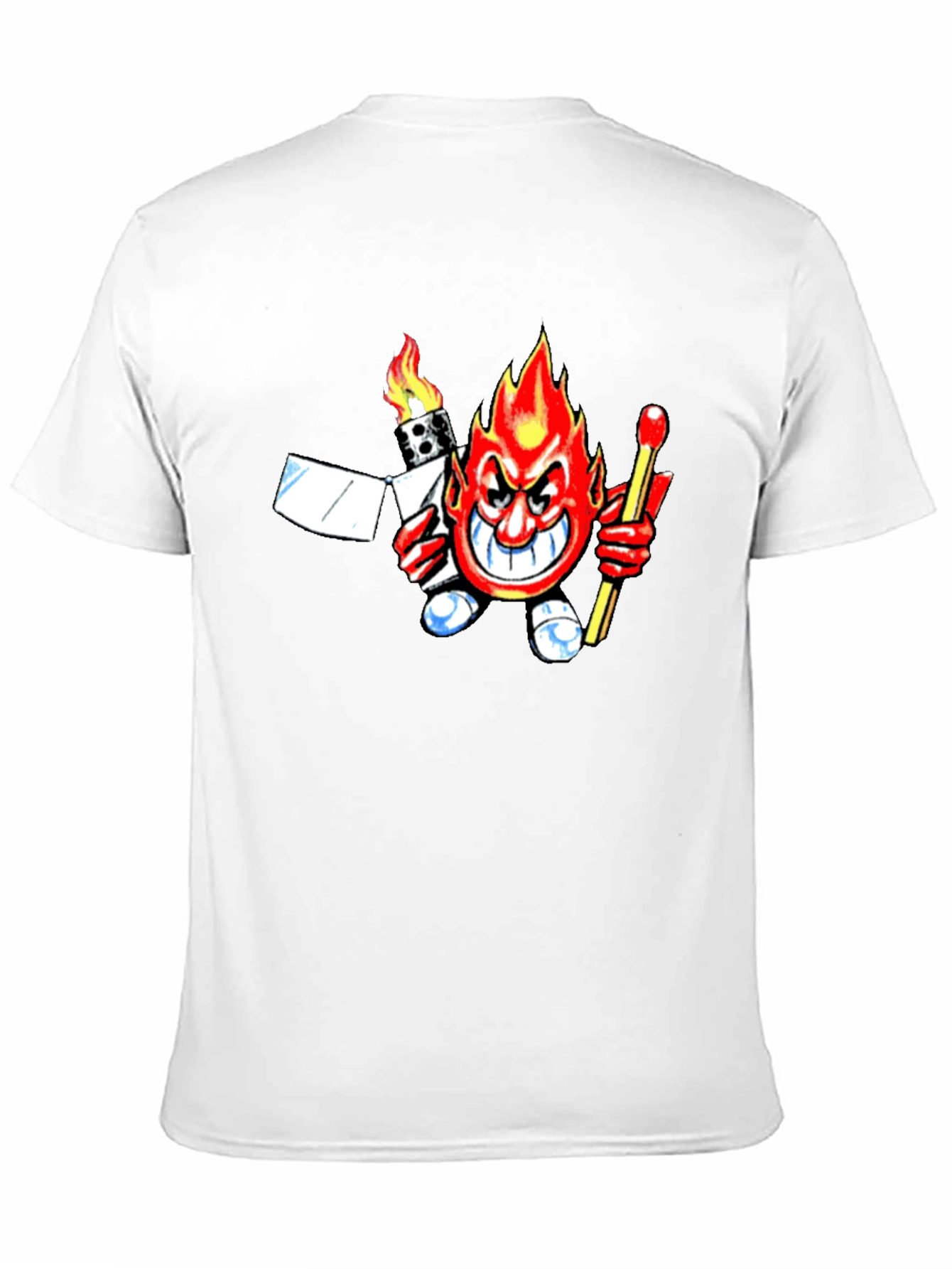 Fiery Devil Graphic Tee - Black Cotton T-Shirt