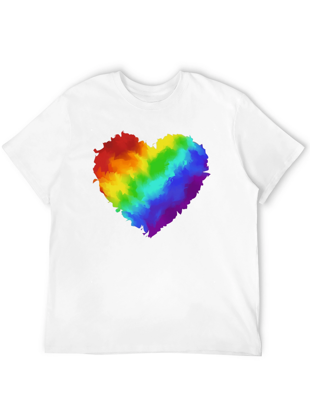 Rainbow Heart Graphic Black T-Shirt Pride