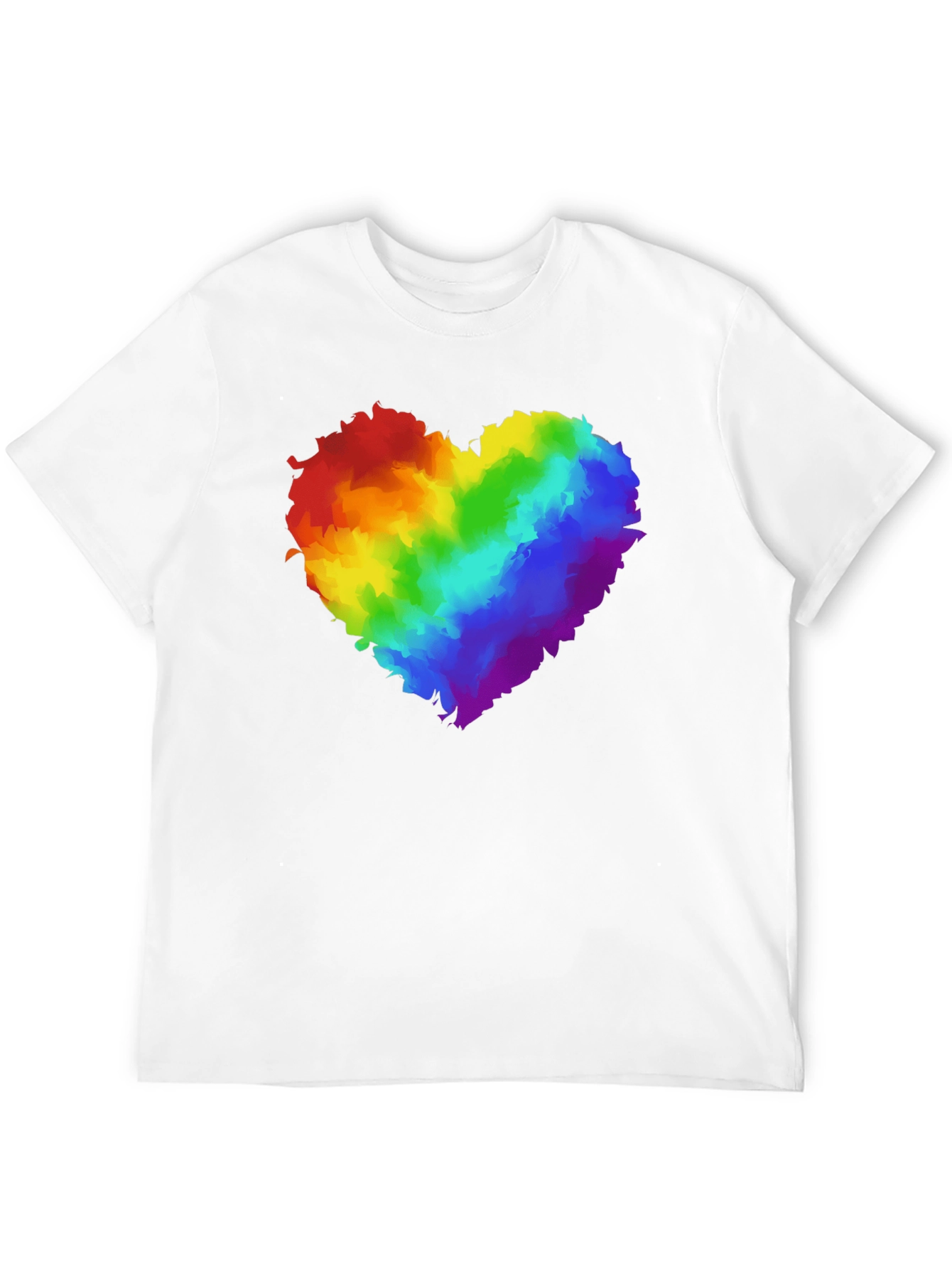 Rainbow Heart Graphic Black T-Shirt Pride